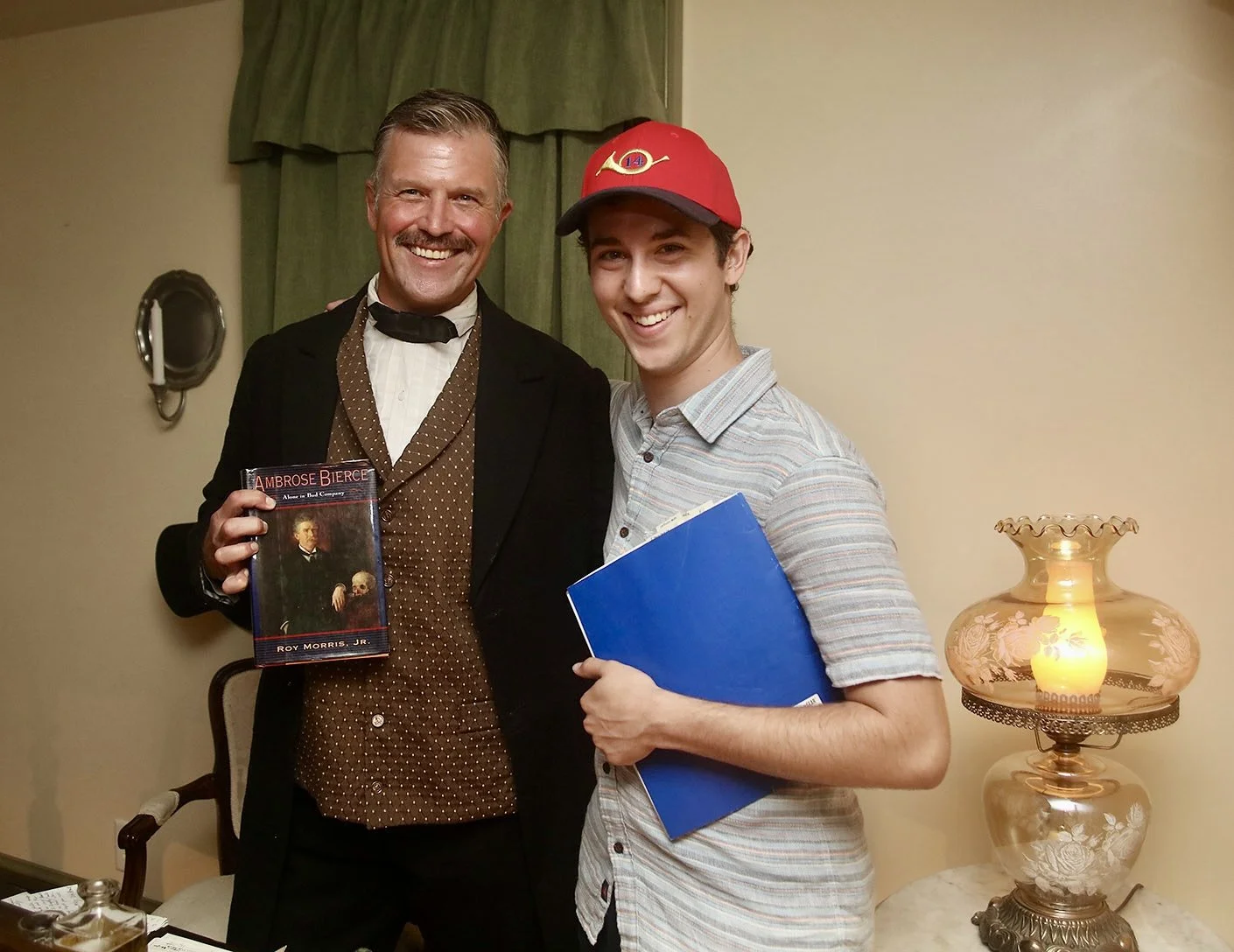 The older Ambrose Bierce and Director Jacob L.T. Bates