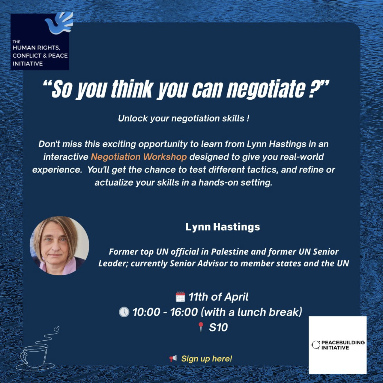 So you think you can negotiate?