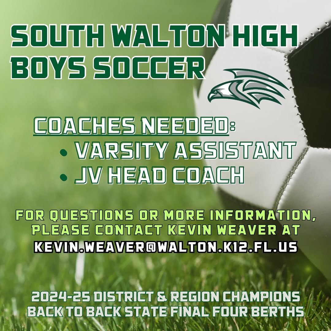 As we continue to move the program forward, with a goal of a state championship, we continue to surround ourselves with the best coaching staff that we can. Please reach out to Coach Weaver if you are interested in joining our team.
