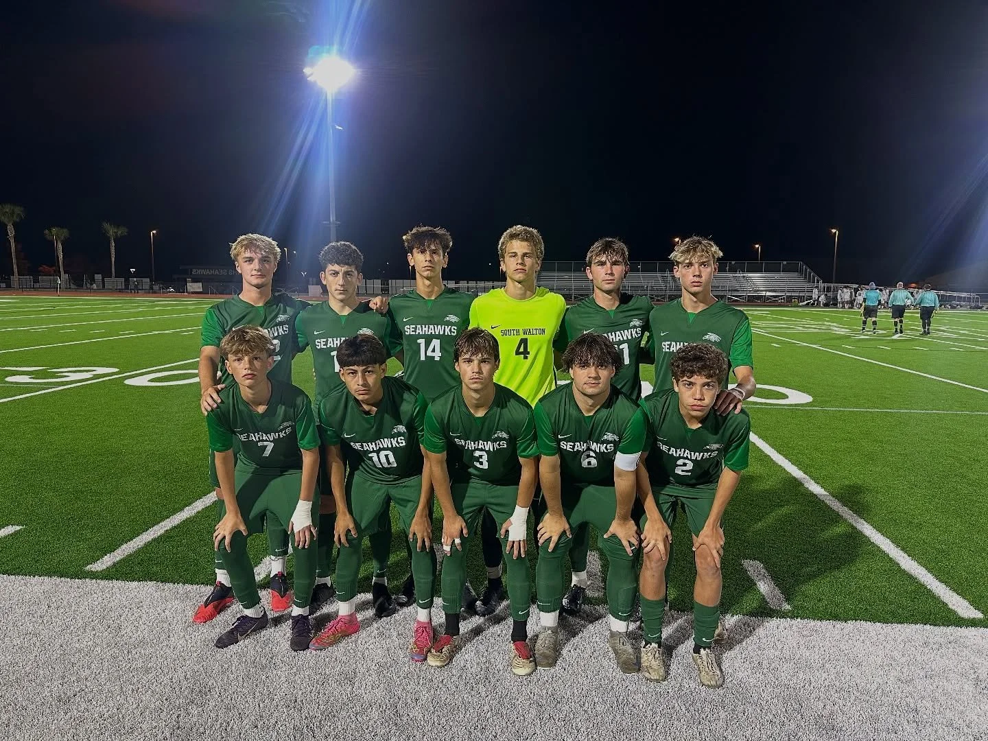 Our starting 11 for our season opener tonight versus Walton HS. LETS GO HAWKS!!!