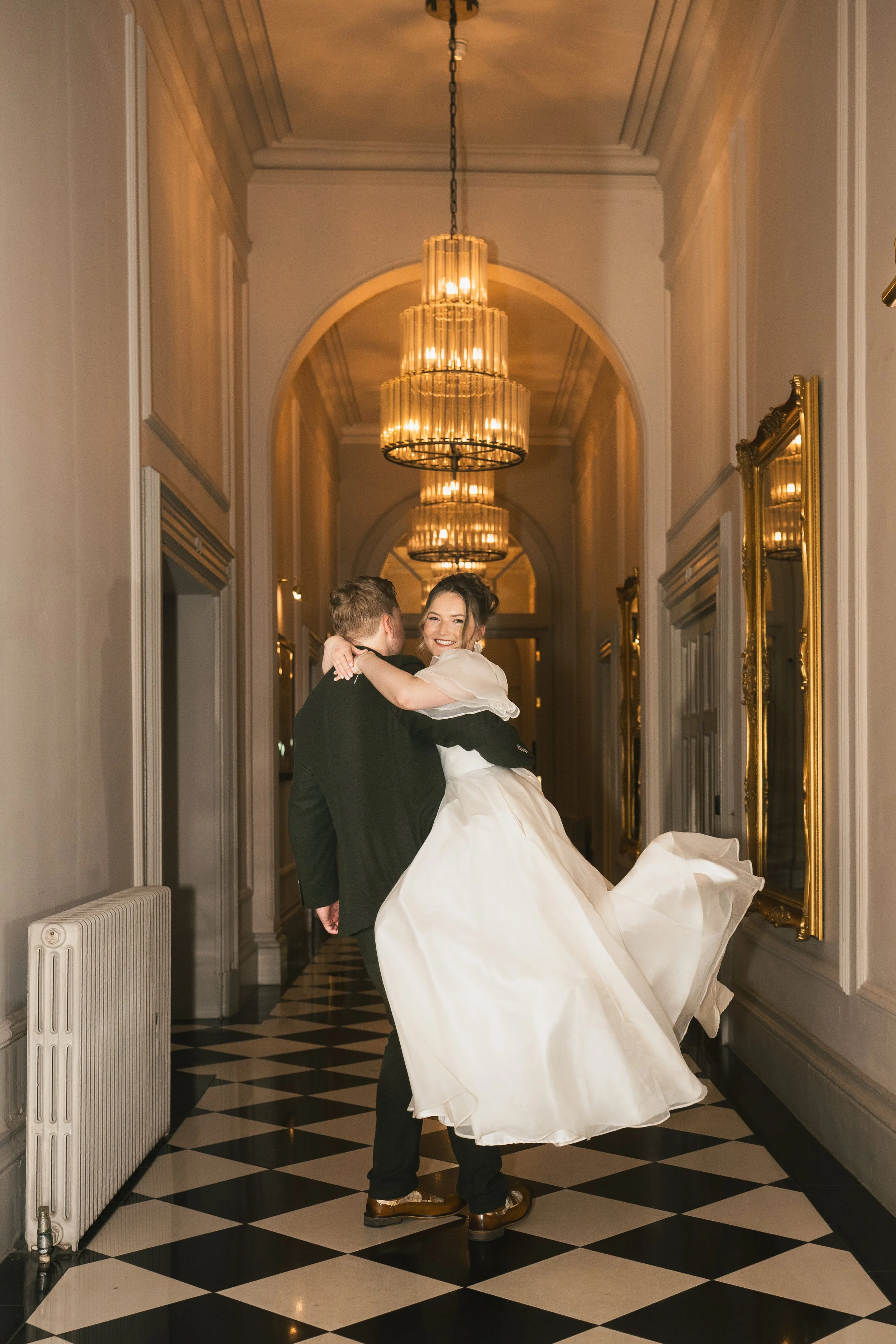 Wedding couple dancing