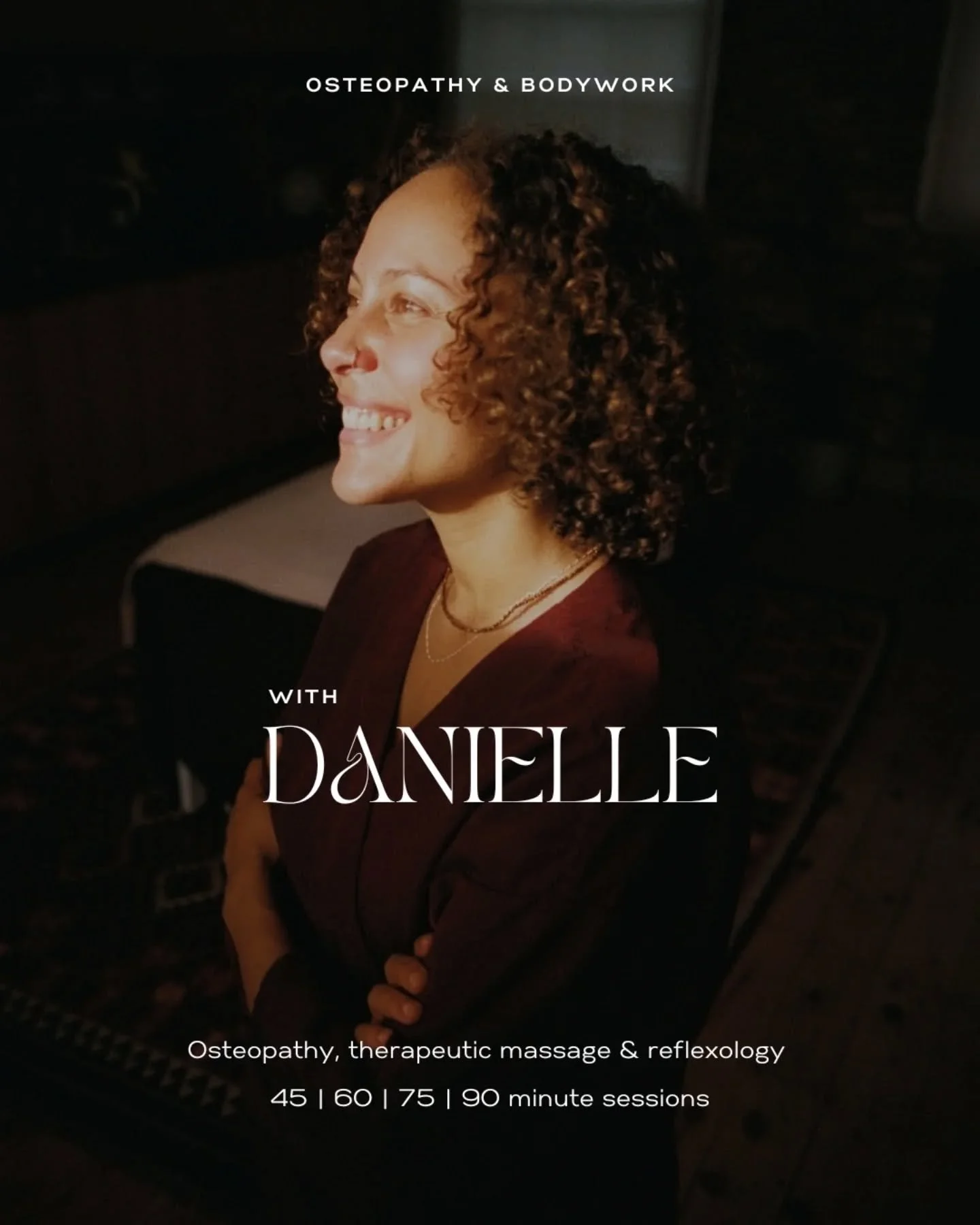 Osteopathy &amp; therapeutic bodywork with Danielle ~ @greentemple.studio on Mondays 9am - 2pm, Tuesdays 3pm - 9pm, Thursdays &amp; Friday 10am - 8pm and Saturdays 10am - 3pm ~ booking link in the bio 💌

Danielle has a particular interest in the min