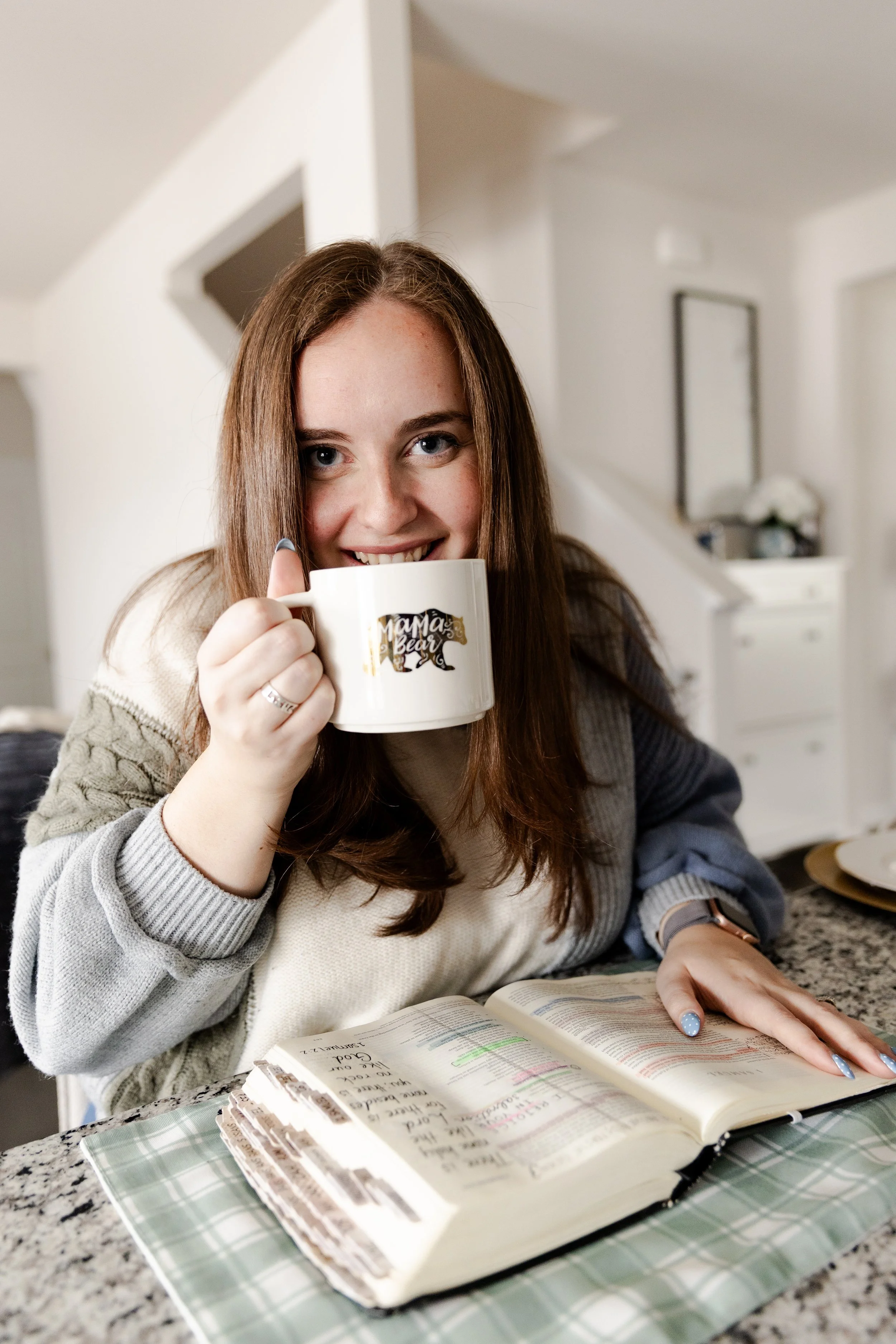 in home photo session myrtle beach mama bear mug 