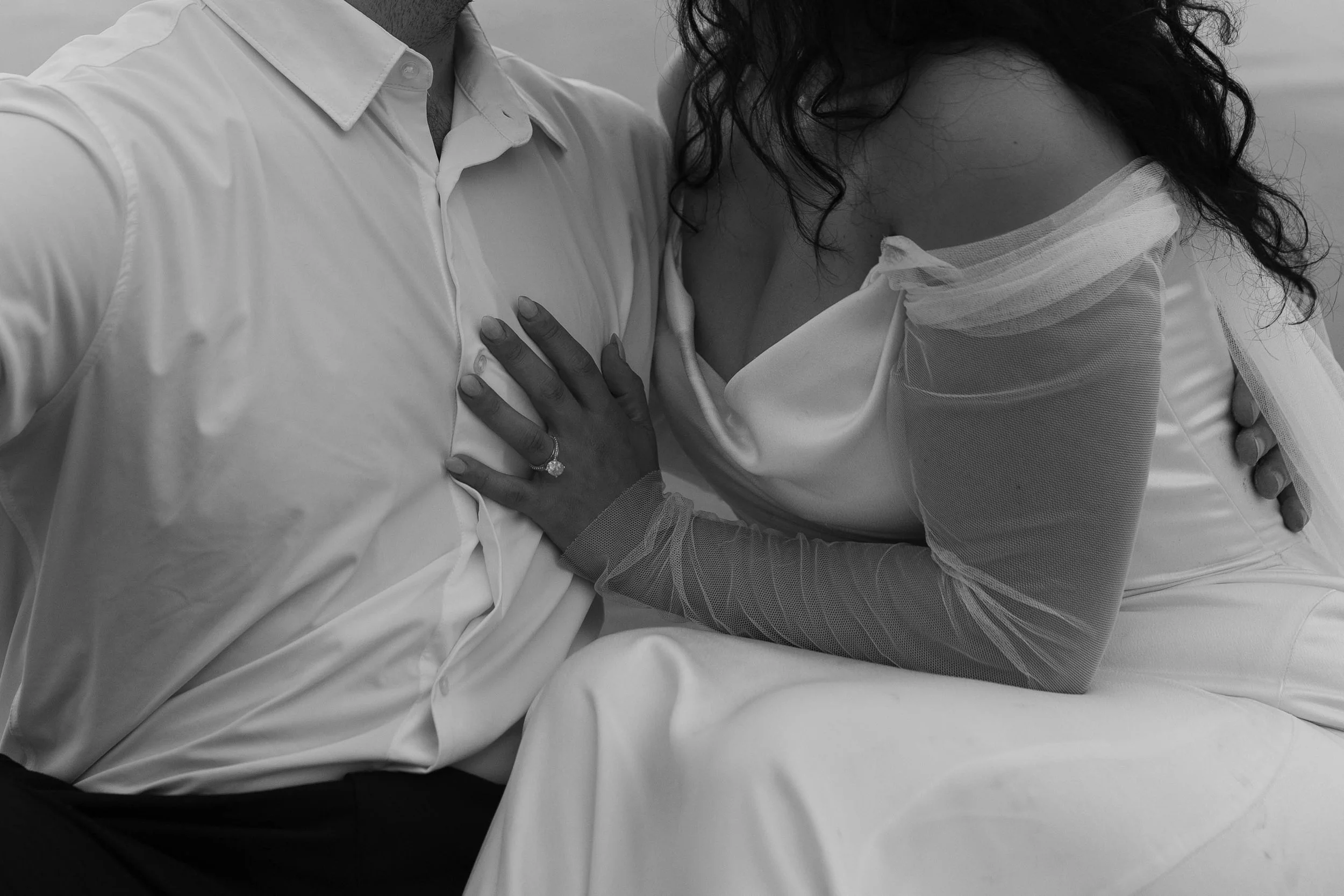 romantic couples wedding photos on the beach at sunset myrtle beach South Carolina