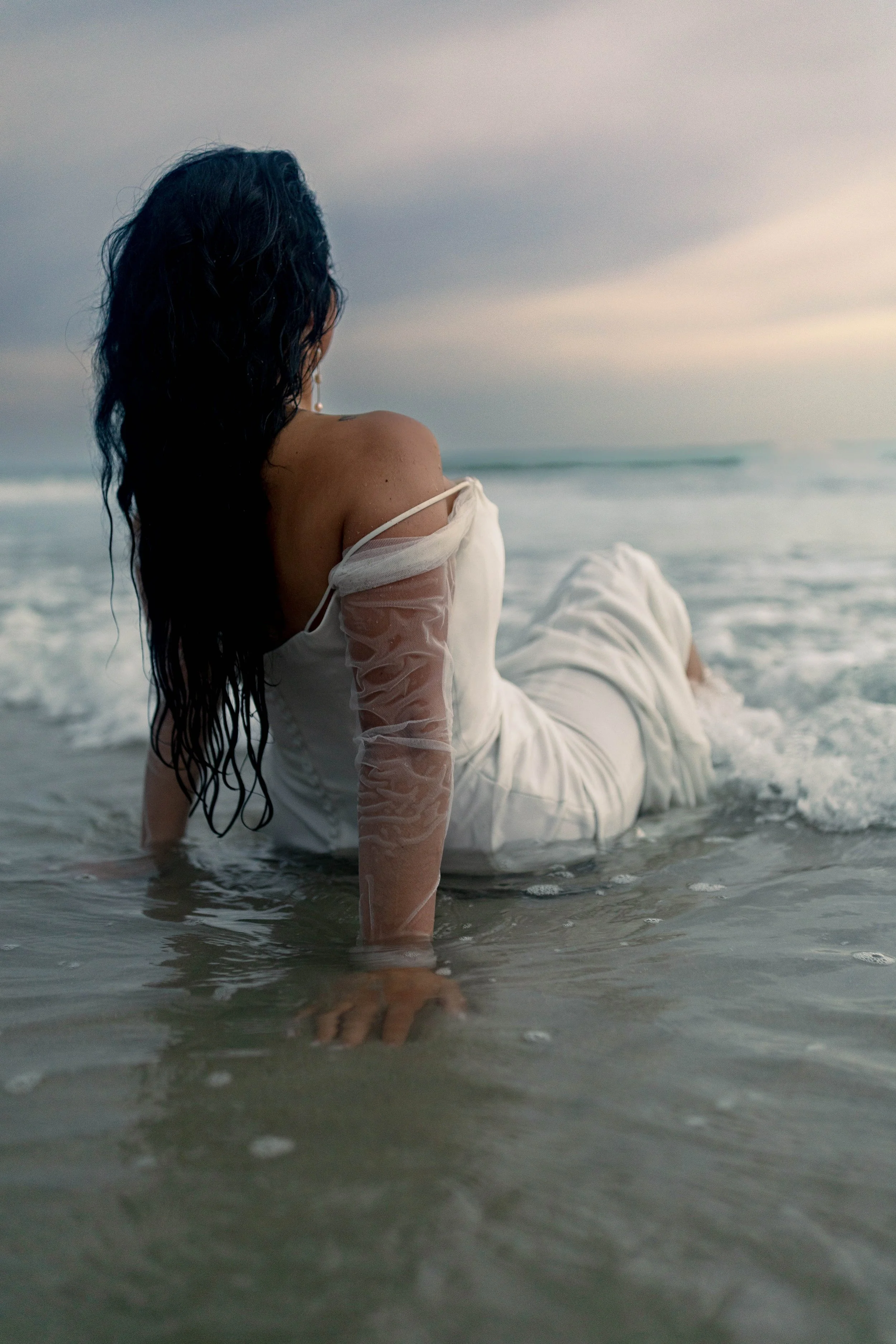 romantic couples wedding photos on the beach at sunset myrtle beach South Carolina