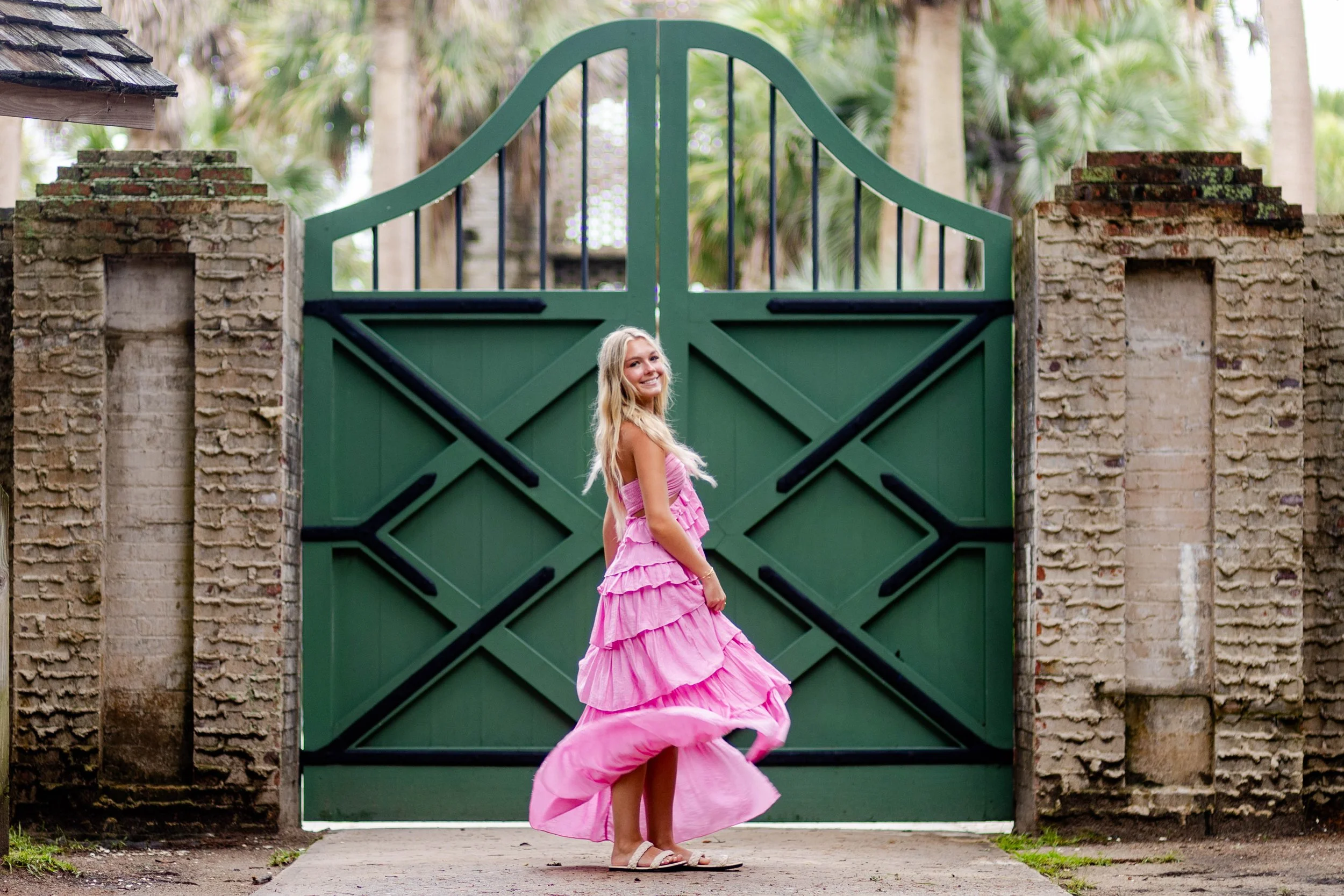 Huntington Beach State Park with a Myrtle Beach senior photographer. Greenery, Atalaya Castle, and beach views