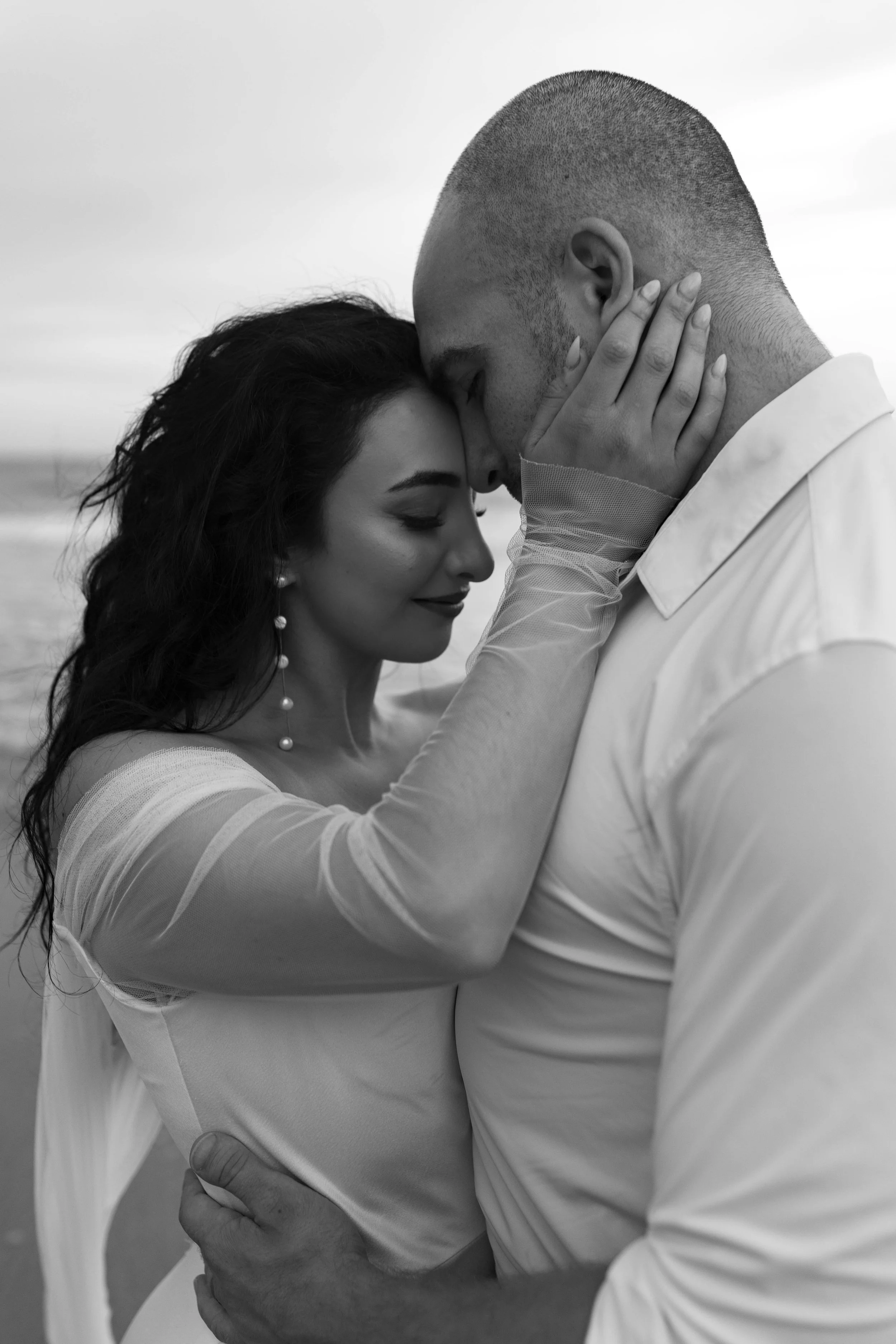 romantic couples wedding photos on the beach at sunset myrtle beach South Carolina