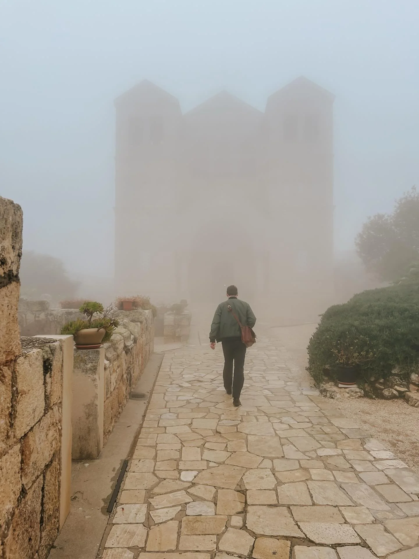 A cloud descended upon us at Mount Tabor&mdash;just like at the Transfiguration! &ldquo;And a cloud overshadowed them&rdquo; (Lk 9:34). We had a beautiful Mass here at the Church of the Transfiguration during our holy land pilgrimage this week. Also 