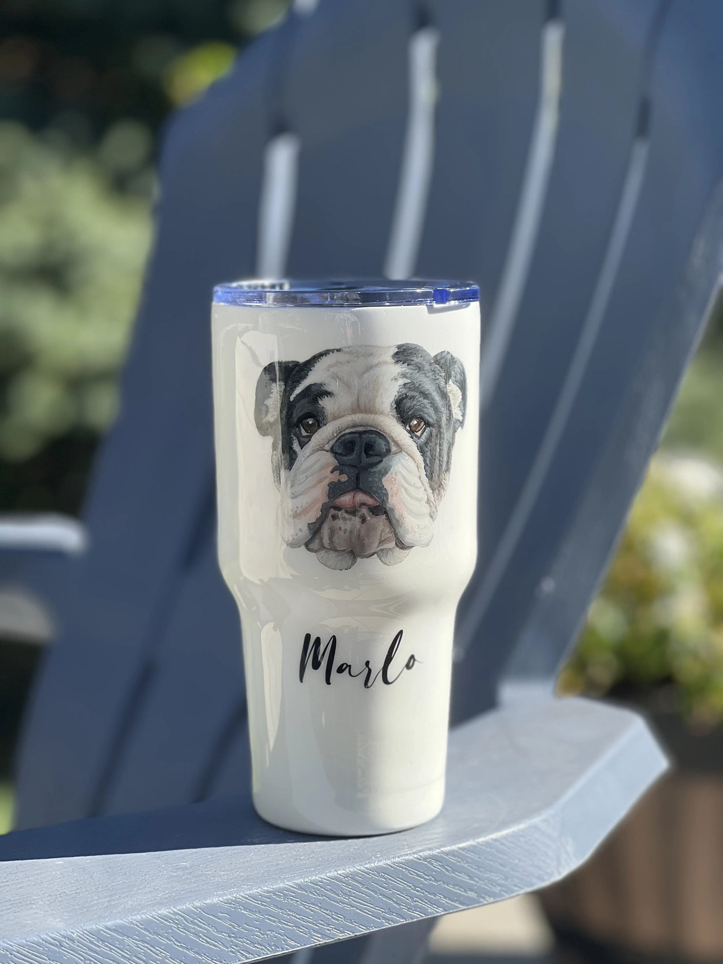 Painted Pet Portrait Tumbler
