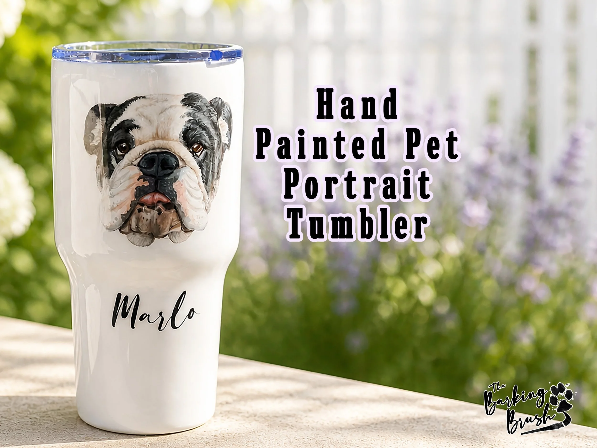 Painted Pet Portrait Tumbler