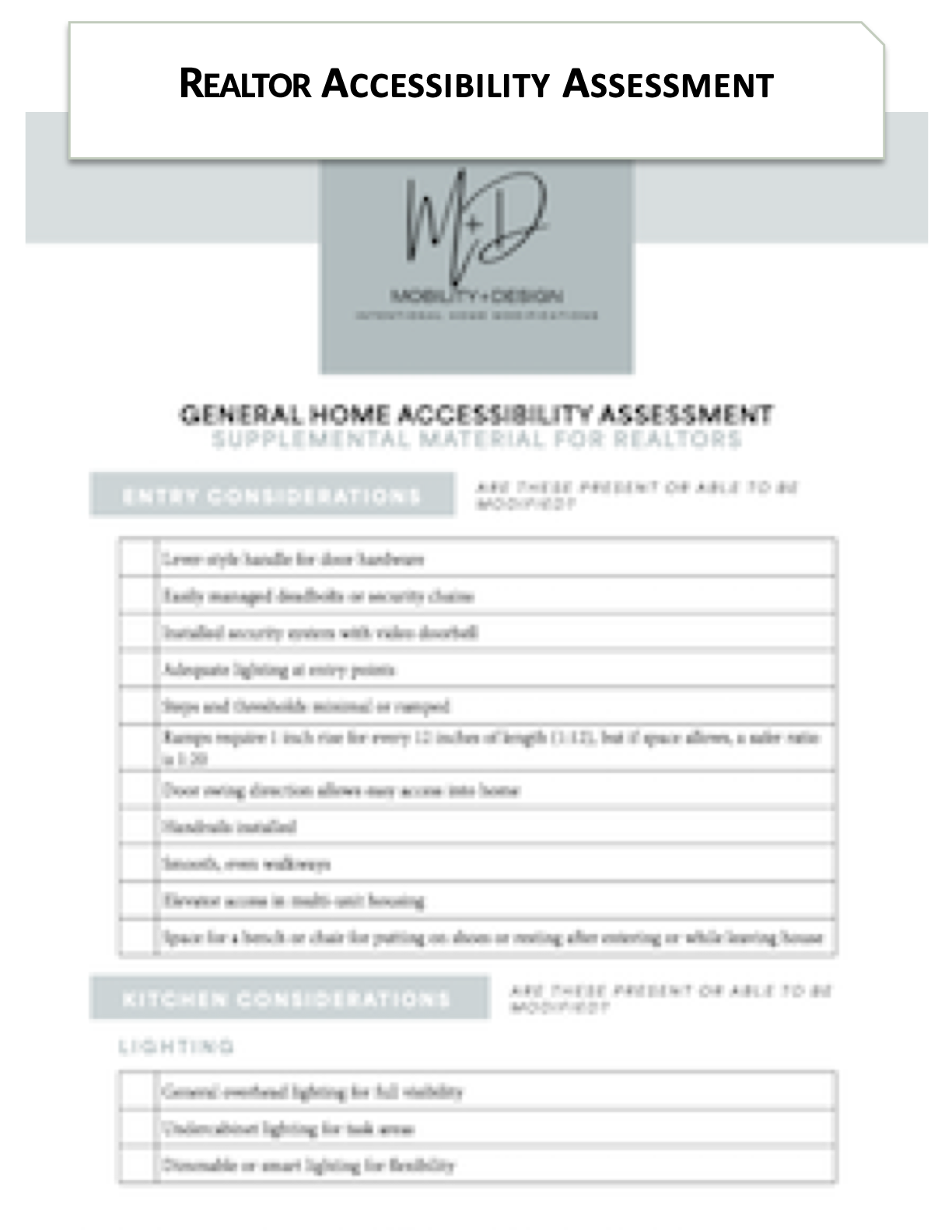 Realtor Accessibility Assessment