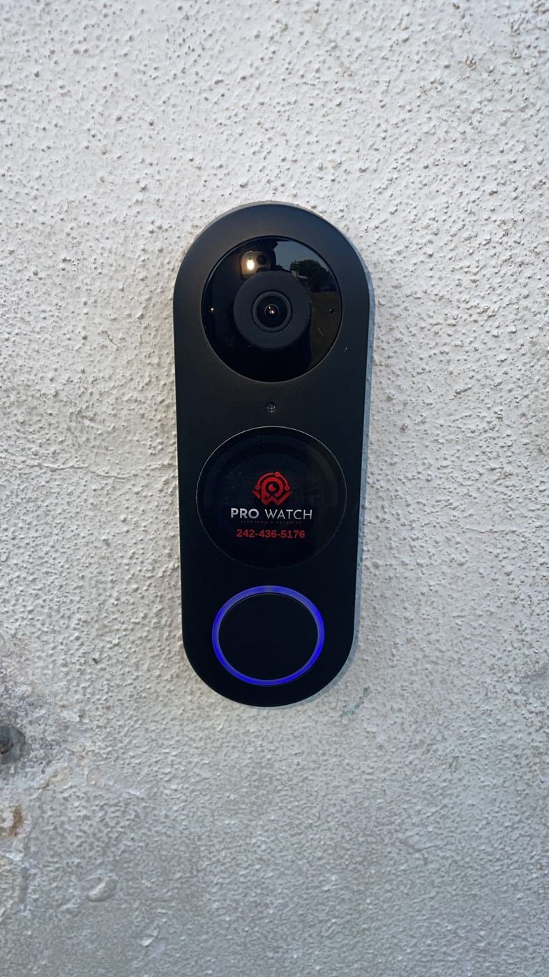 Pro Watch branded video doorbell installation