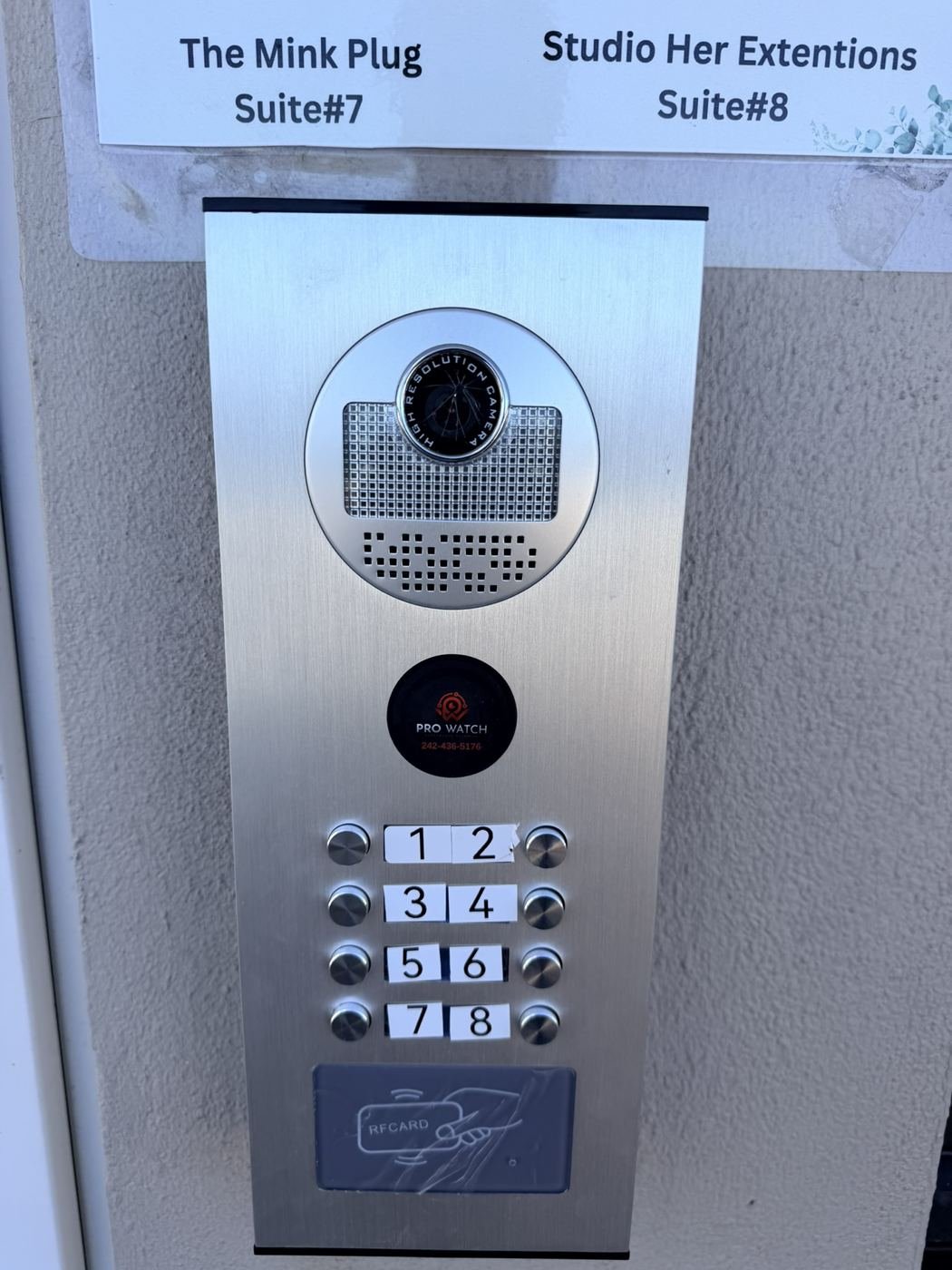Multi-tenant video intercom with RFID card access, commercial plaza