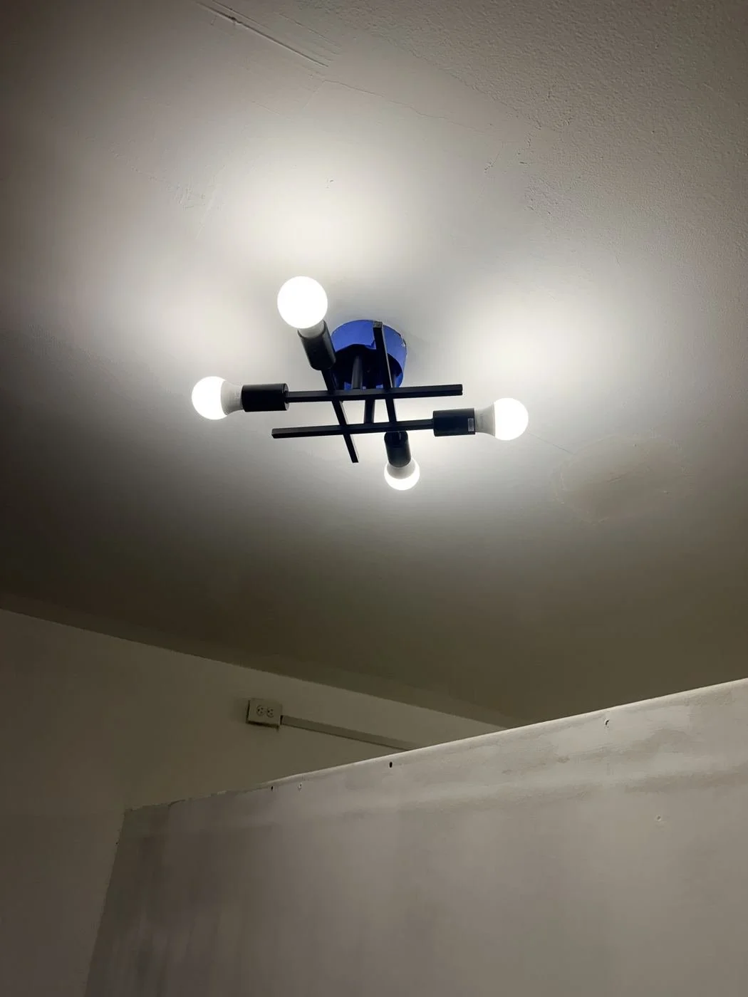 Electrical work: ceiling light fixture installation