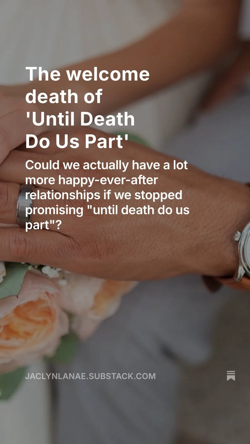 The welcome death of 'Until Death Do Us Part'