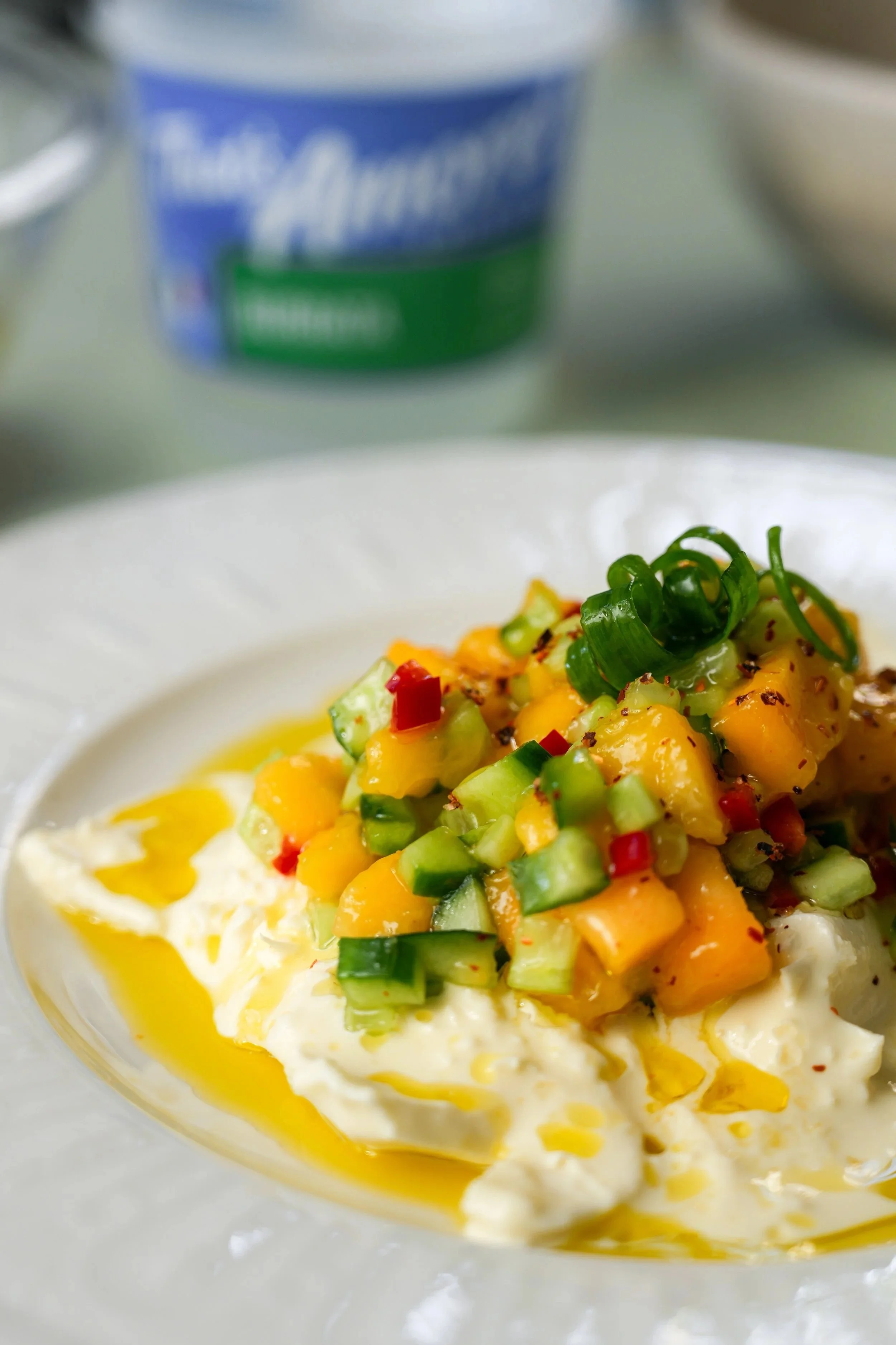 Mango, Cucumber &amp; Chilli Salsa on Burrata