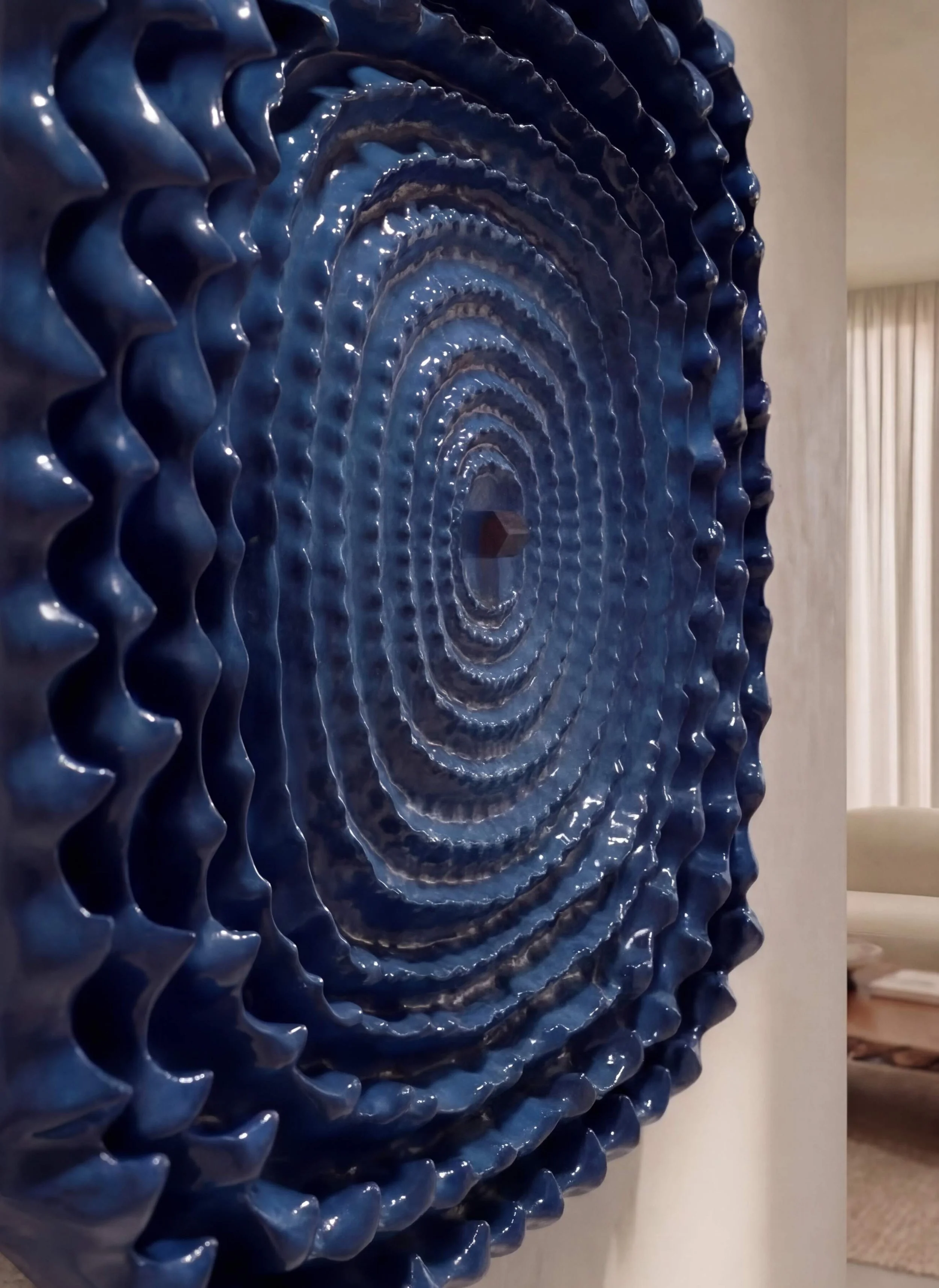 Contemporary unique lacquer art sculpture for interior design