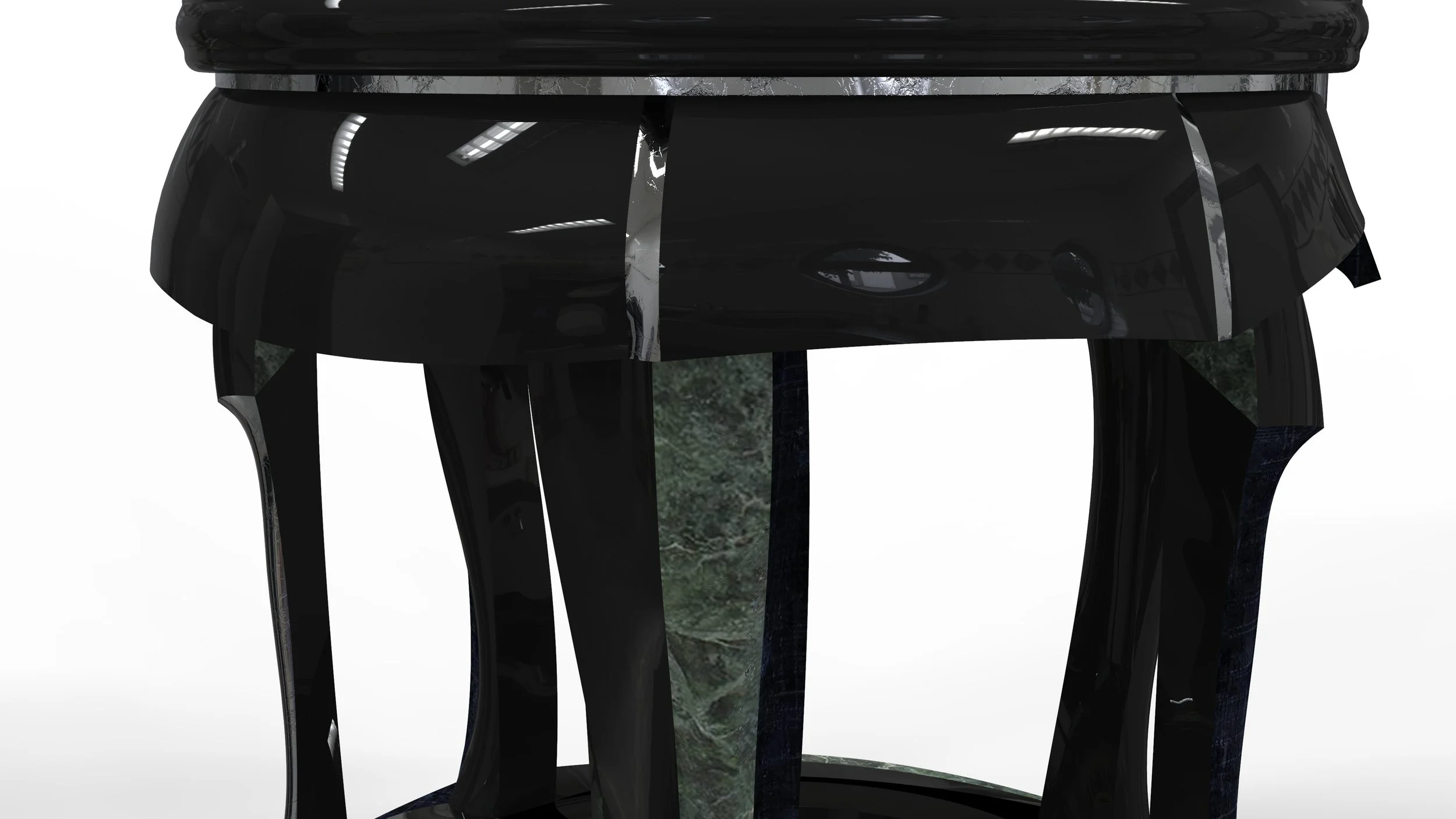 Contemporary Chinese design stool featuring strange rock motif by ARTEMPO