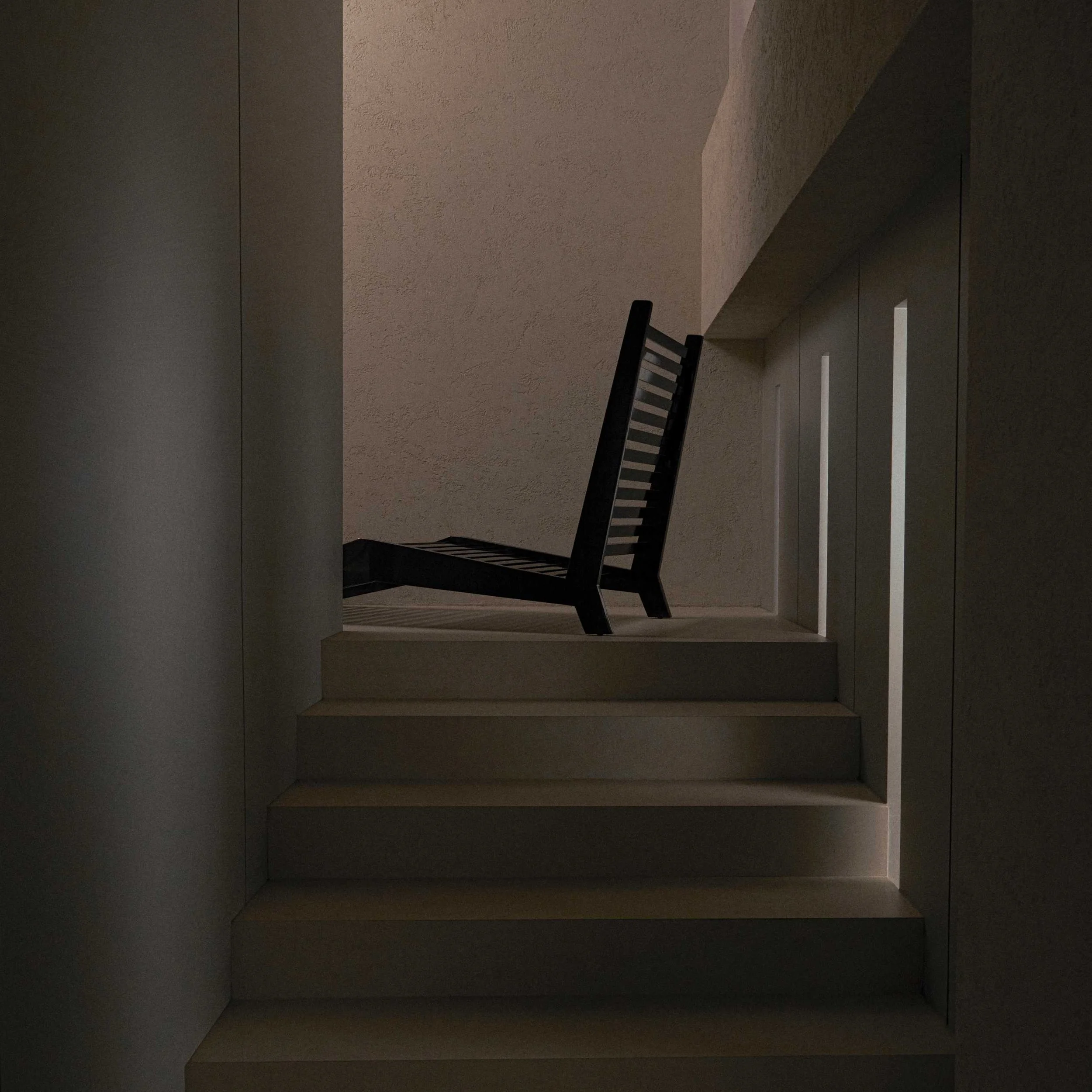 Origami Lounge Chair by Nissa Kinzhalina in wood lacquer brass and silk presented as a sculptural collectible design piece at EAST WEST SPACE showroom