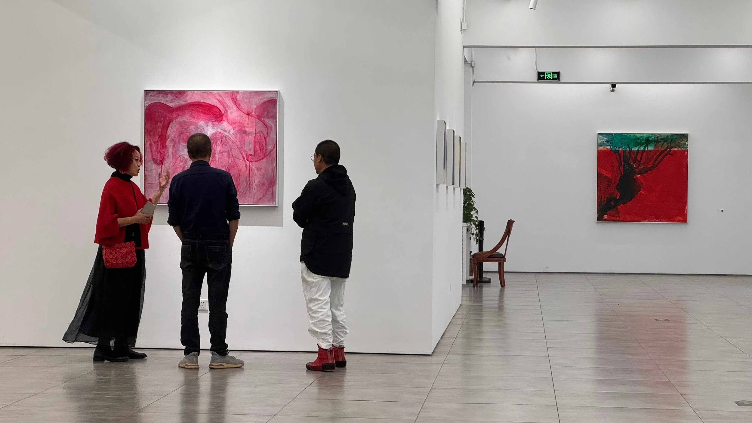 Shared working space during an artistic residency in Barcelona with contemporary Asian artists at EAST WEST