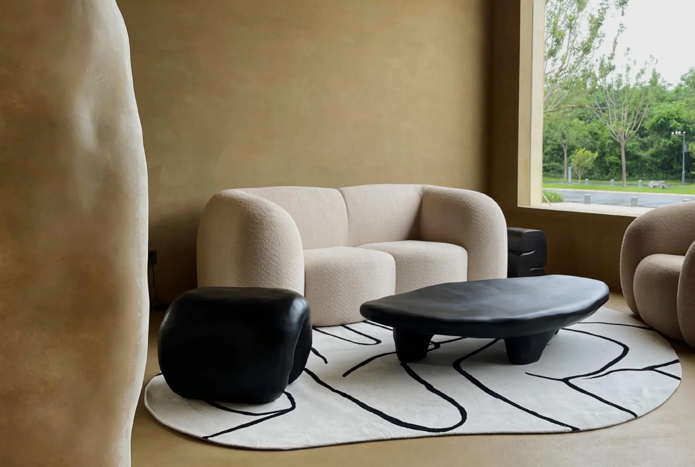 Contemporary collectible furniture Kar Studio sculptural resin design available in Europe from EAST WEST SPACE