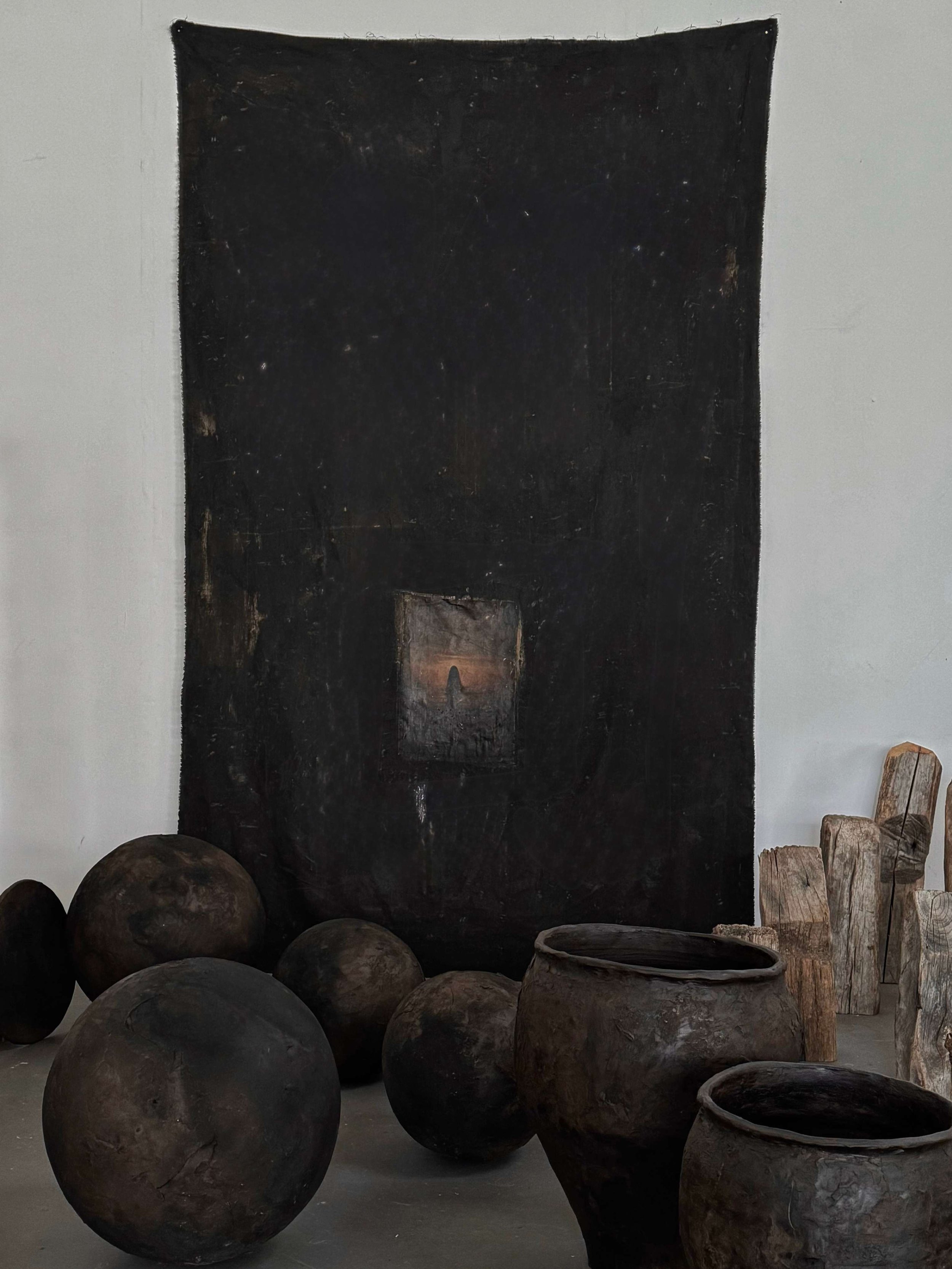 Yoyo Balagué contemporary ceramic art Barcelona exhibition natural materials fire and Mediterranean influence