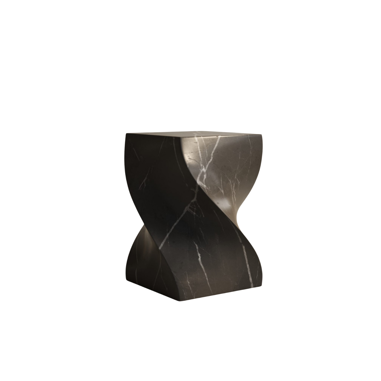 Soul Pull Up marble side table by Verónica Mar, sculptural collectible design furniture at EAST WEST SPACE.