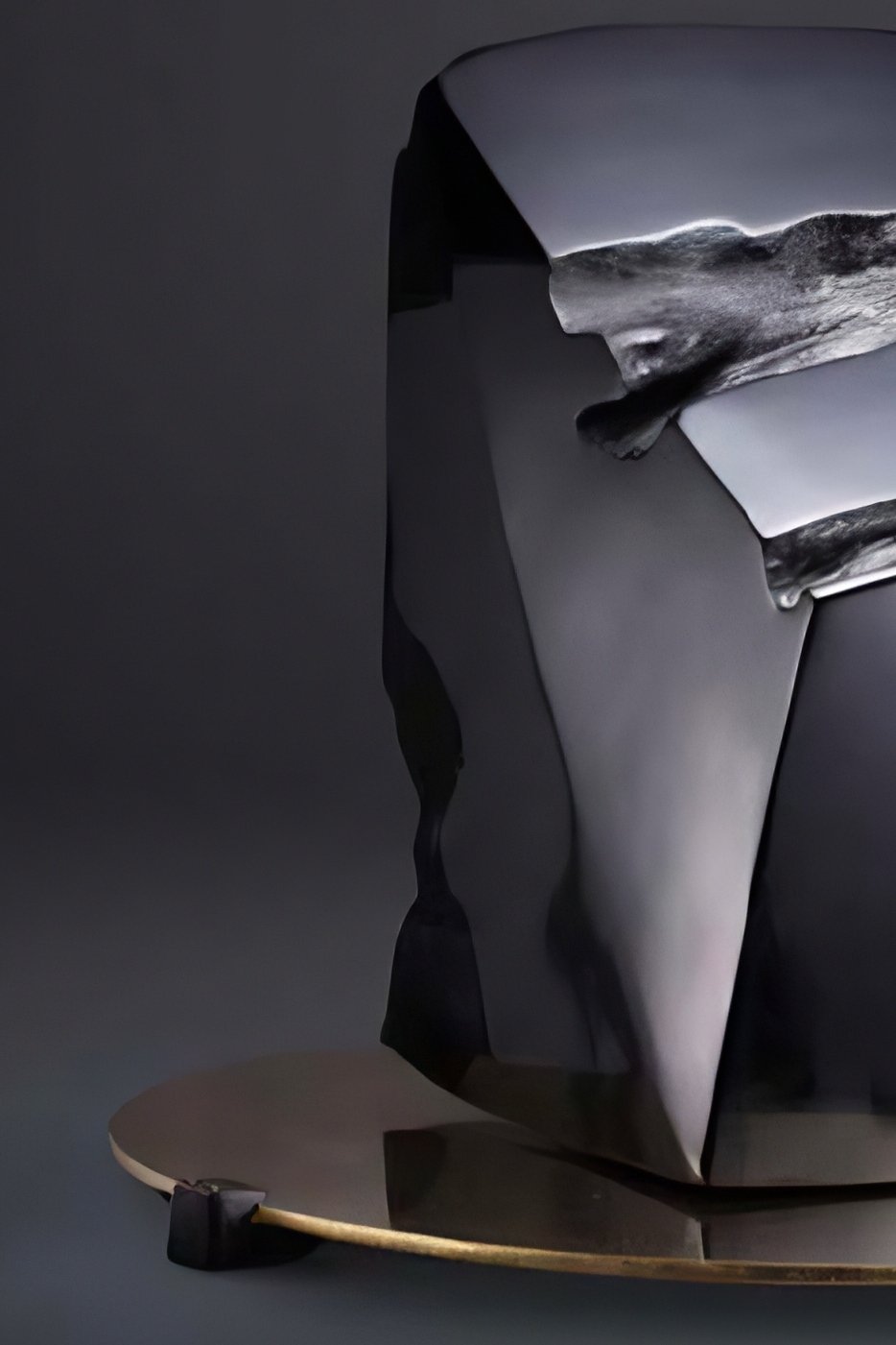 Chinese lacquer art sculpture with natural wood core, unique piece