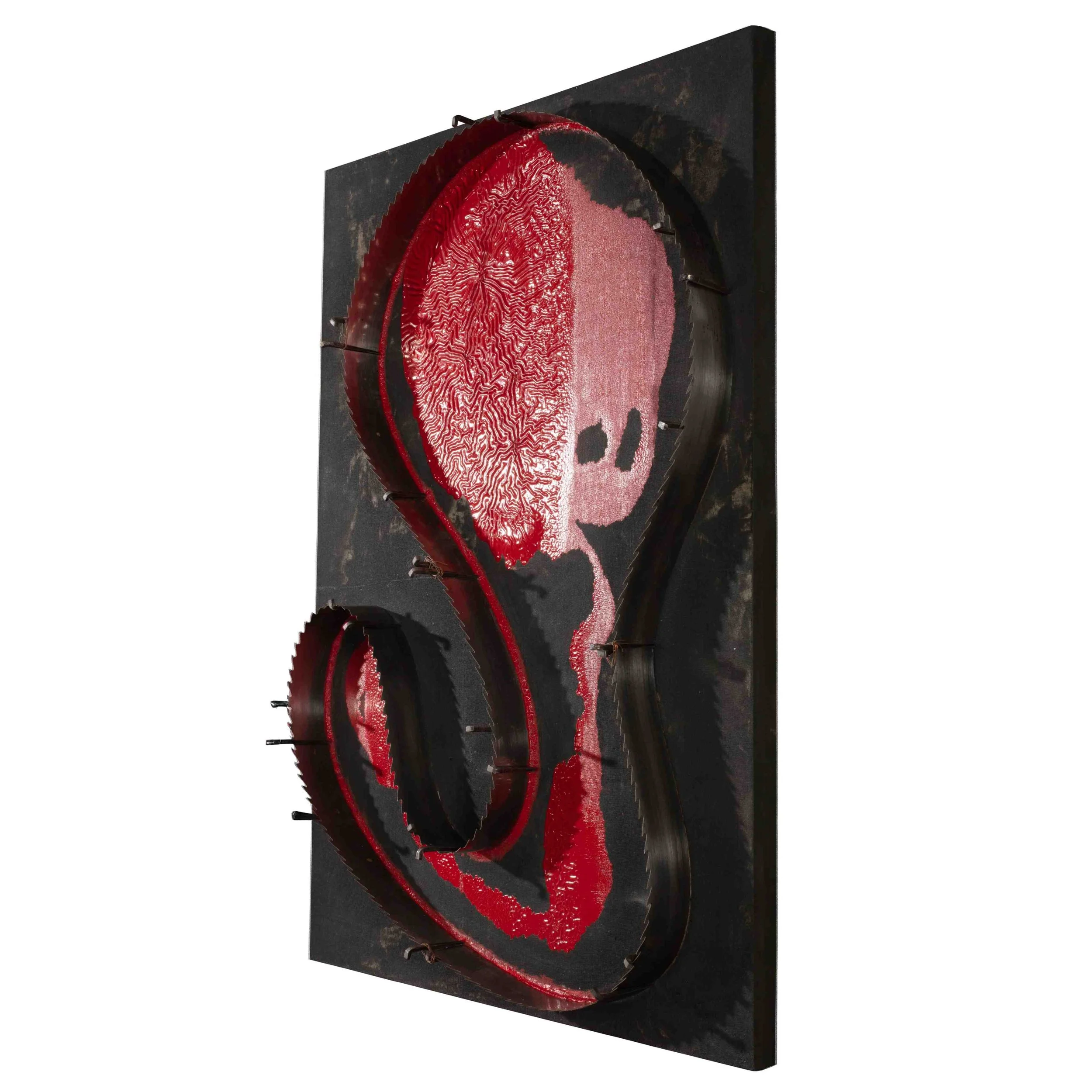 Hand-applied Chinese lacquer contemporary sculpture