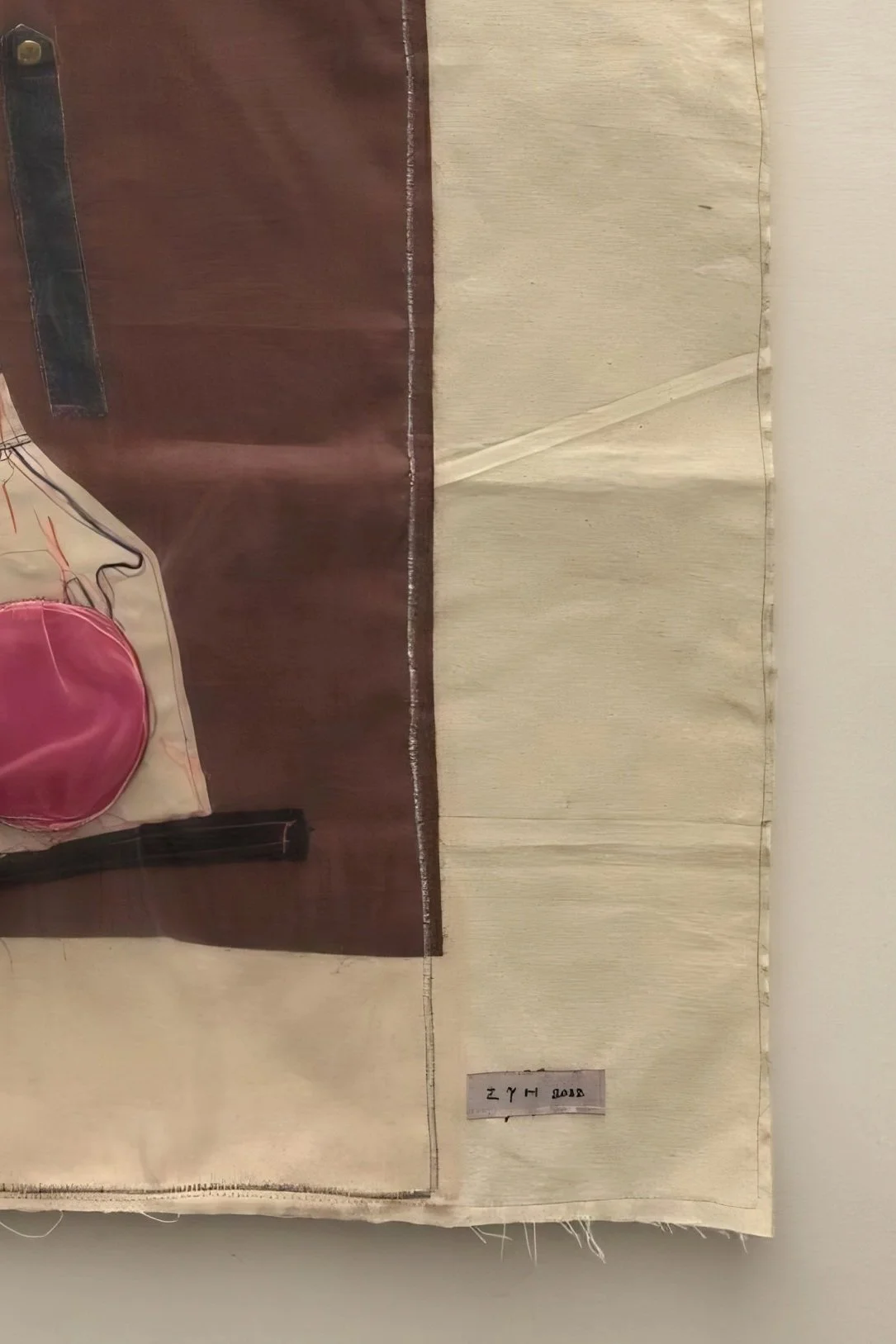 Asian contemporary textile art featuring abstract forms, transparent textiles and expressive sewn lines.