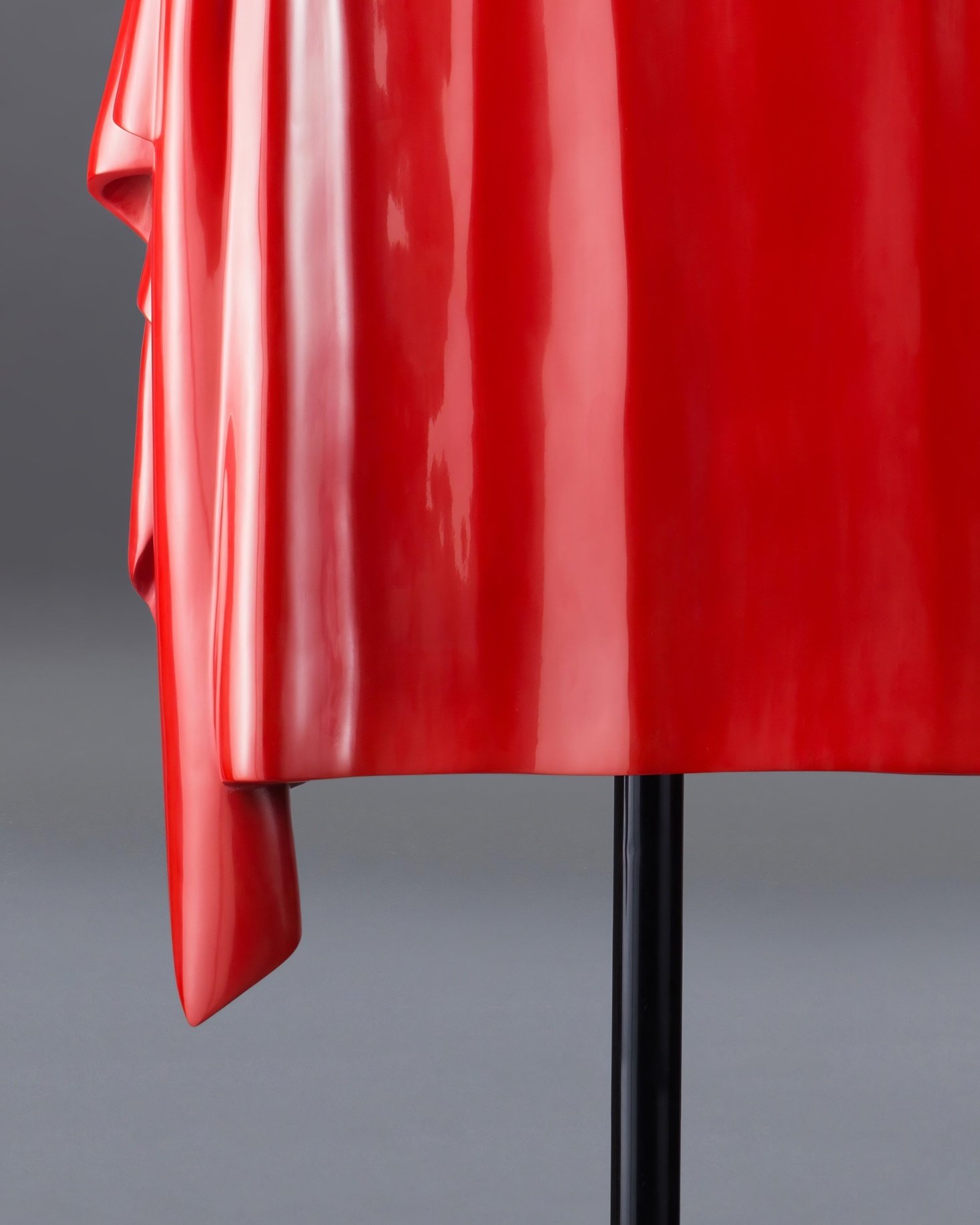 Contemporary Chinese lacquer sculpture in red by Chen Wencai