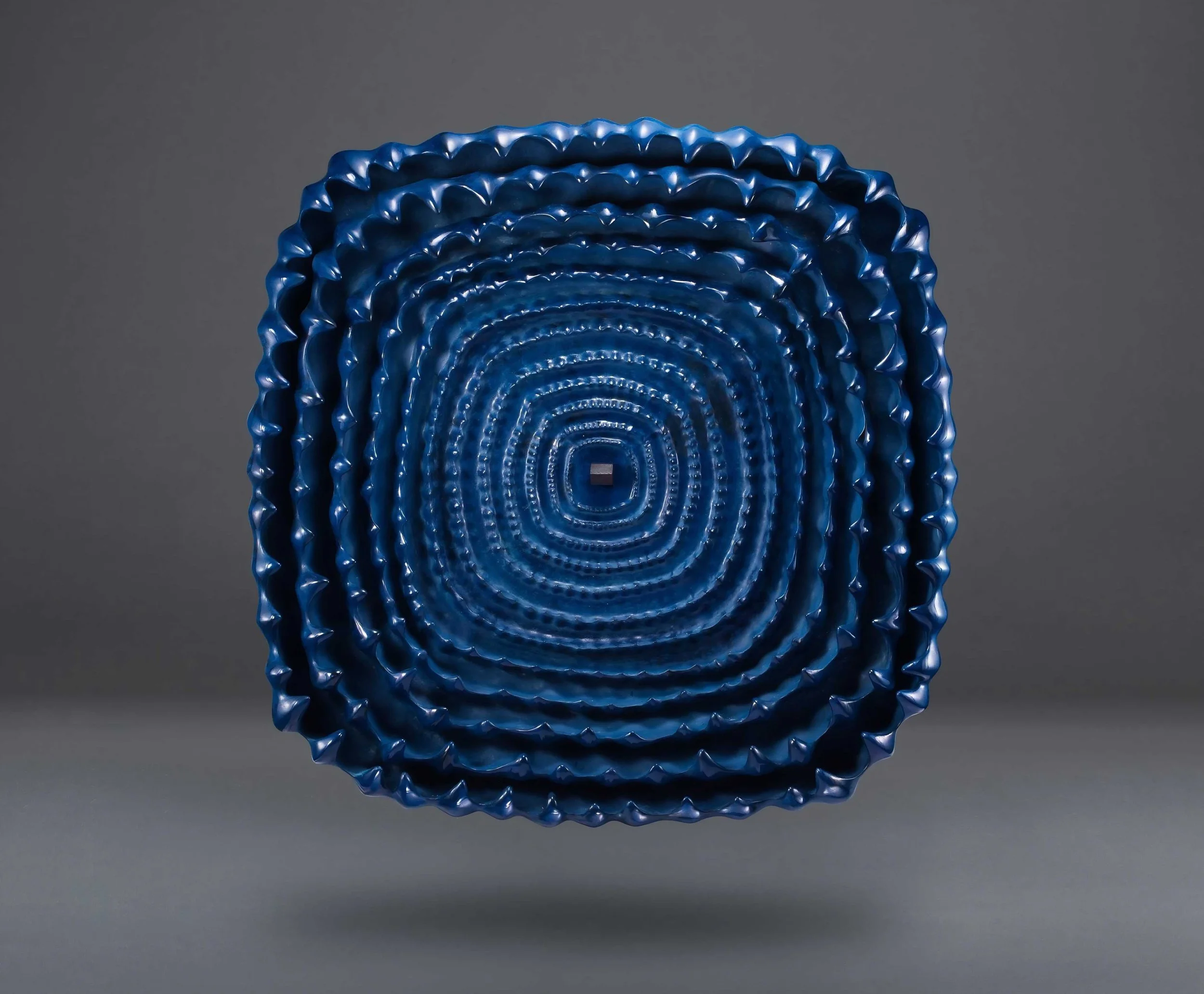 Contemporary artwork in Chinese lacquer with layered surface