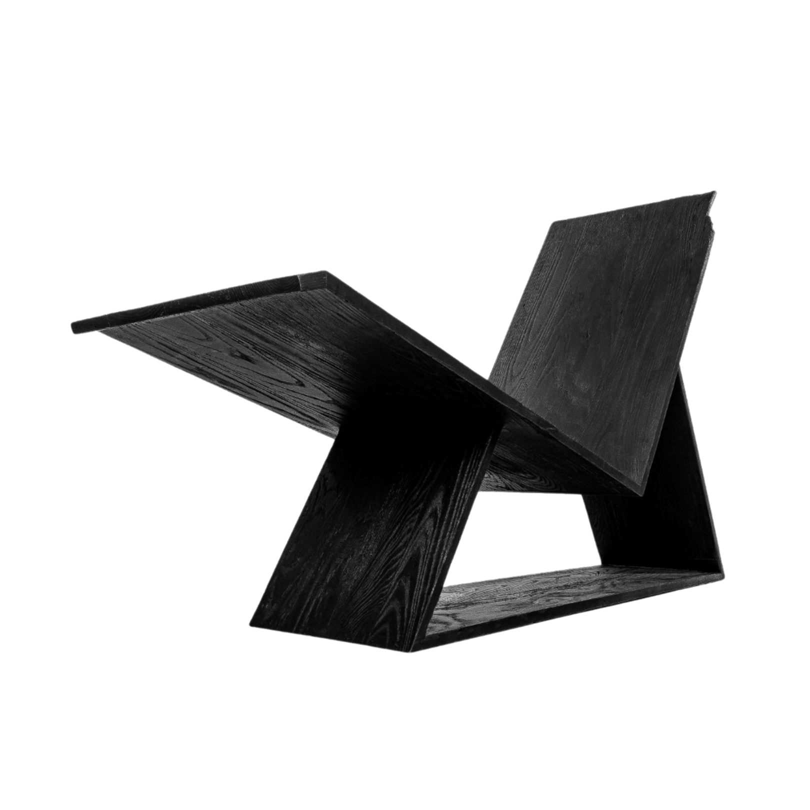 Chloe lounge chair by Minimal Studio in carbonized wood at EAST WEST SPACE design showroom