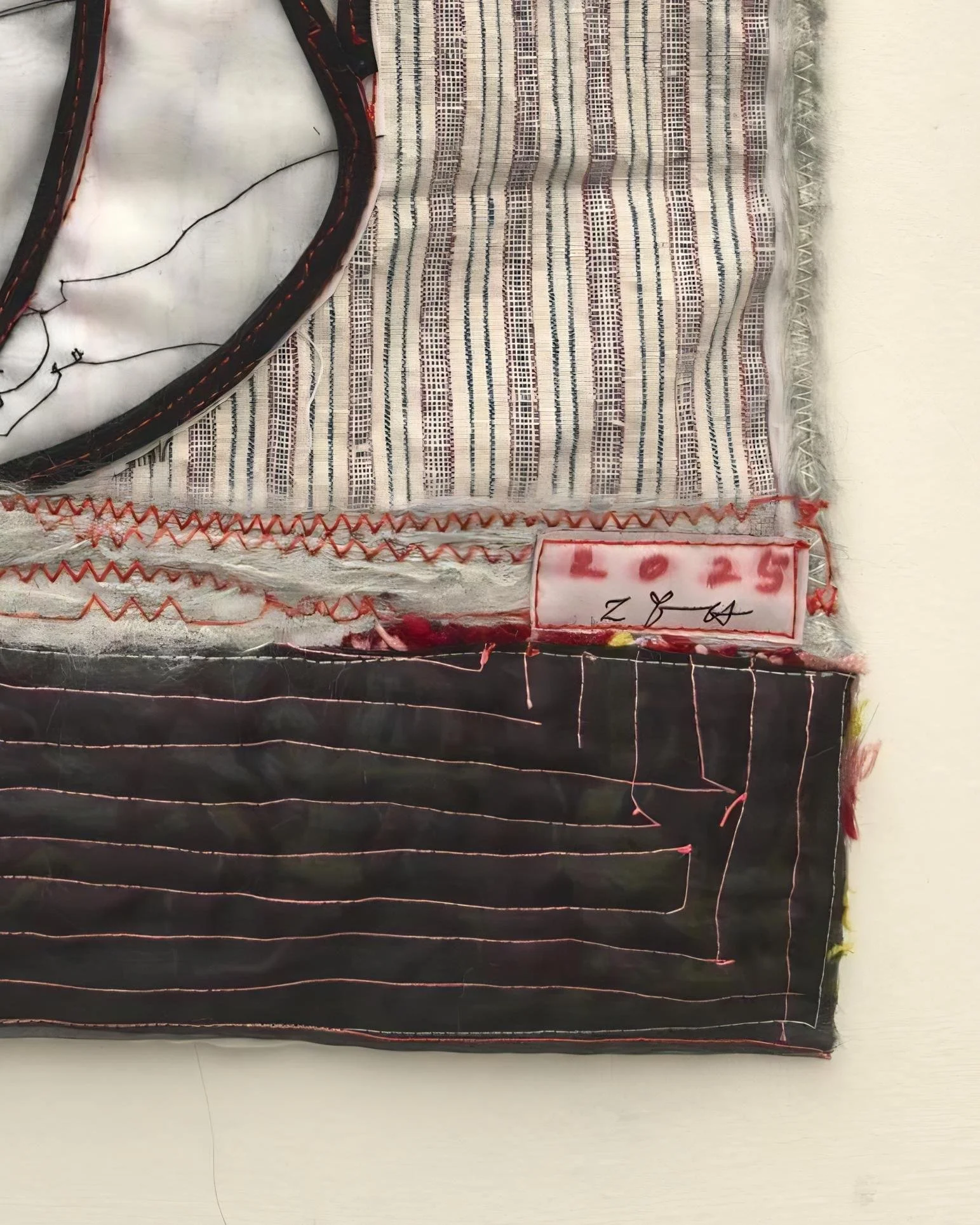 Modern textile abstraction artwork by Zhang Yonghong, collectible Asian art