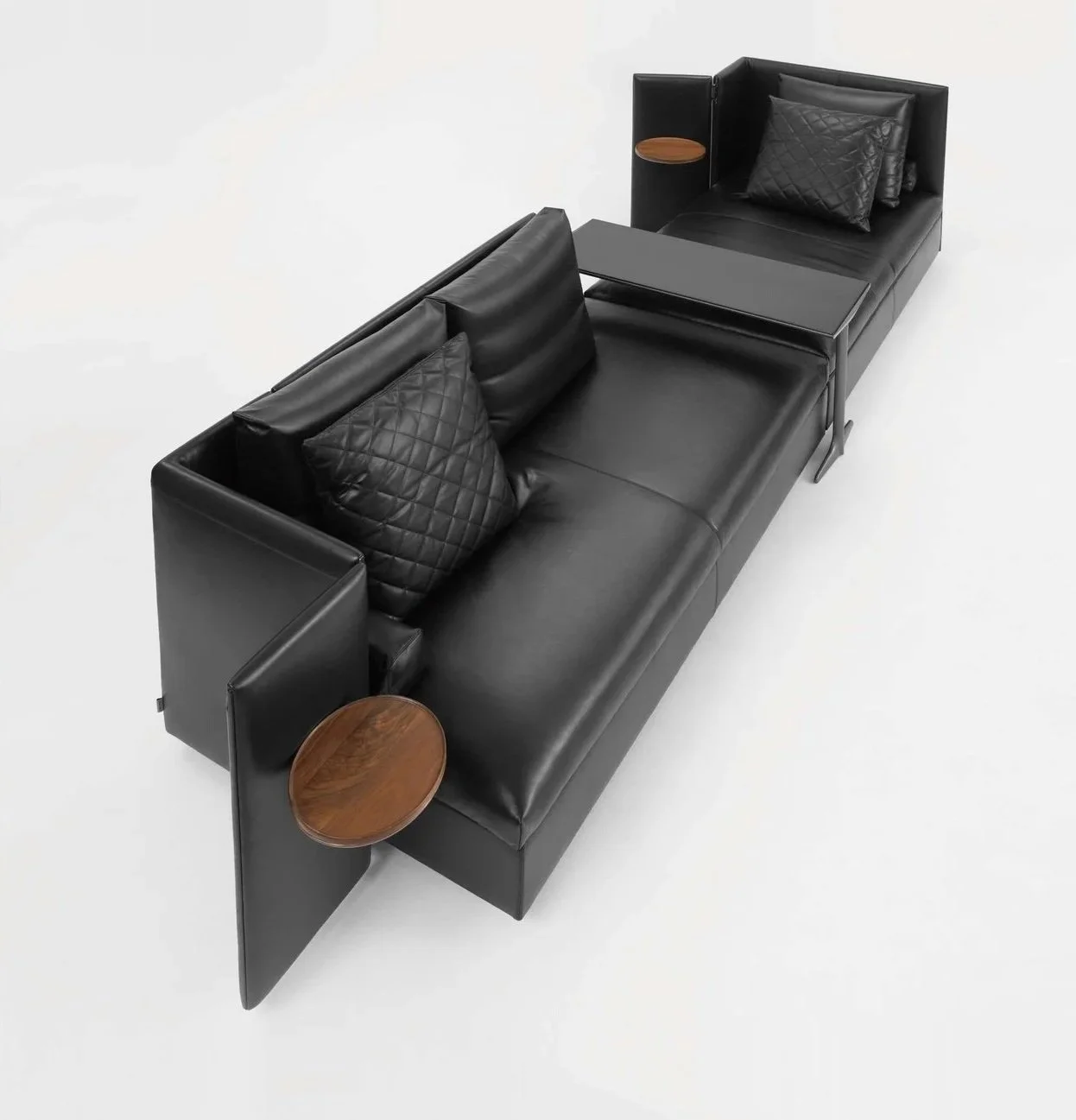 Collectible Asian design sofa featuring modular configurations and sculptural form.