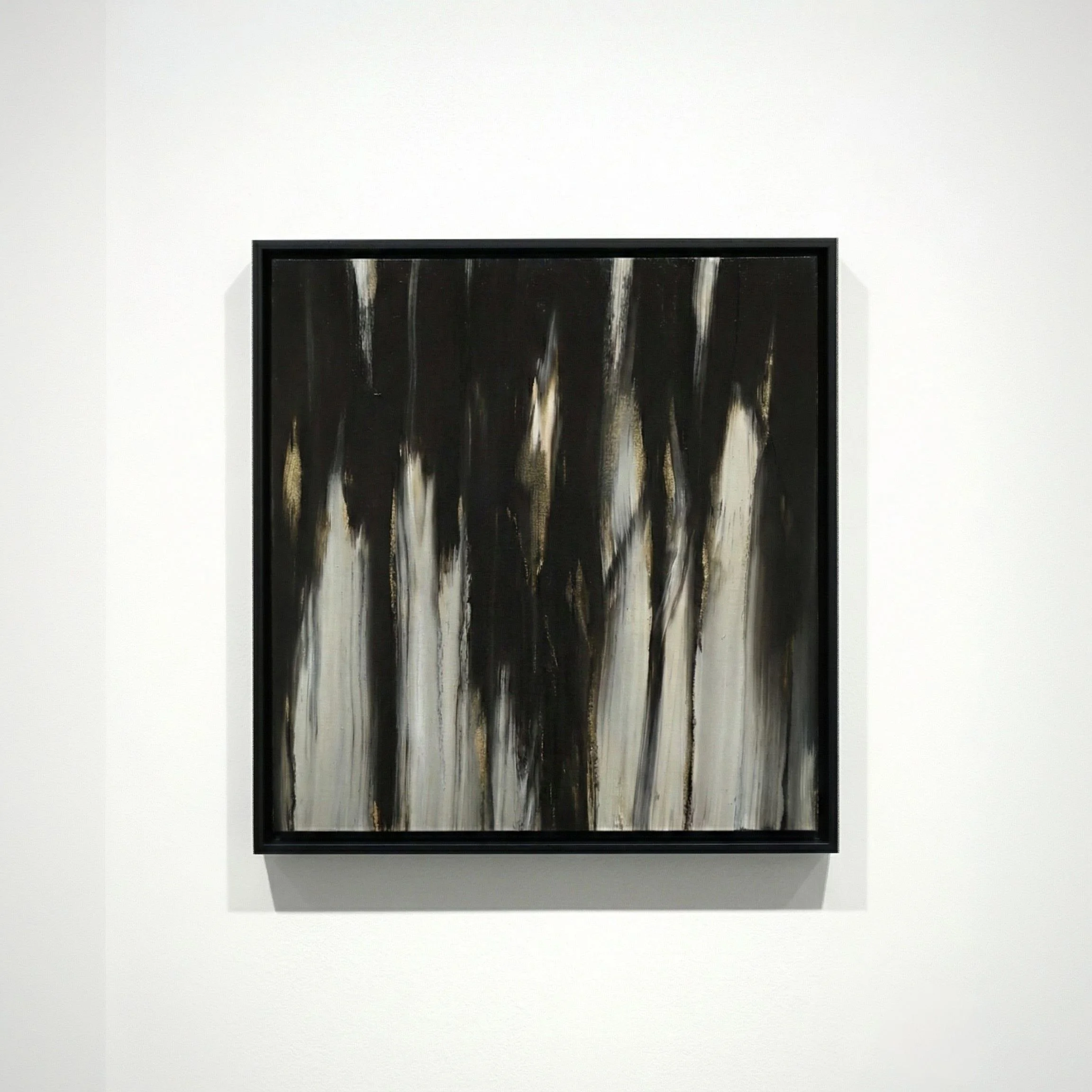 Abstract painting by Colombian artist Jimmy Lenis black and white contemporary art