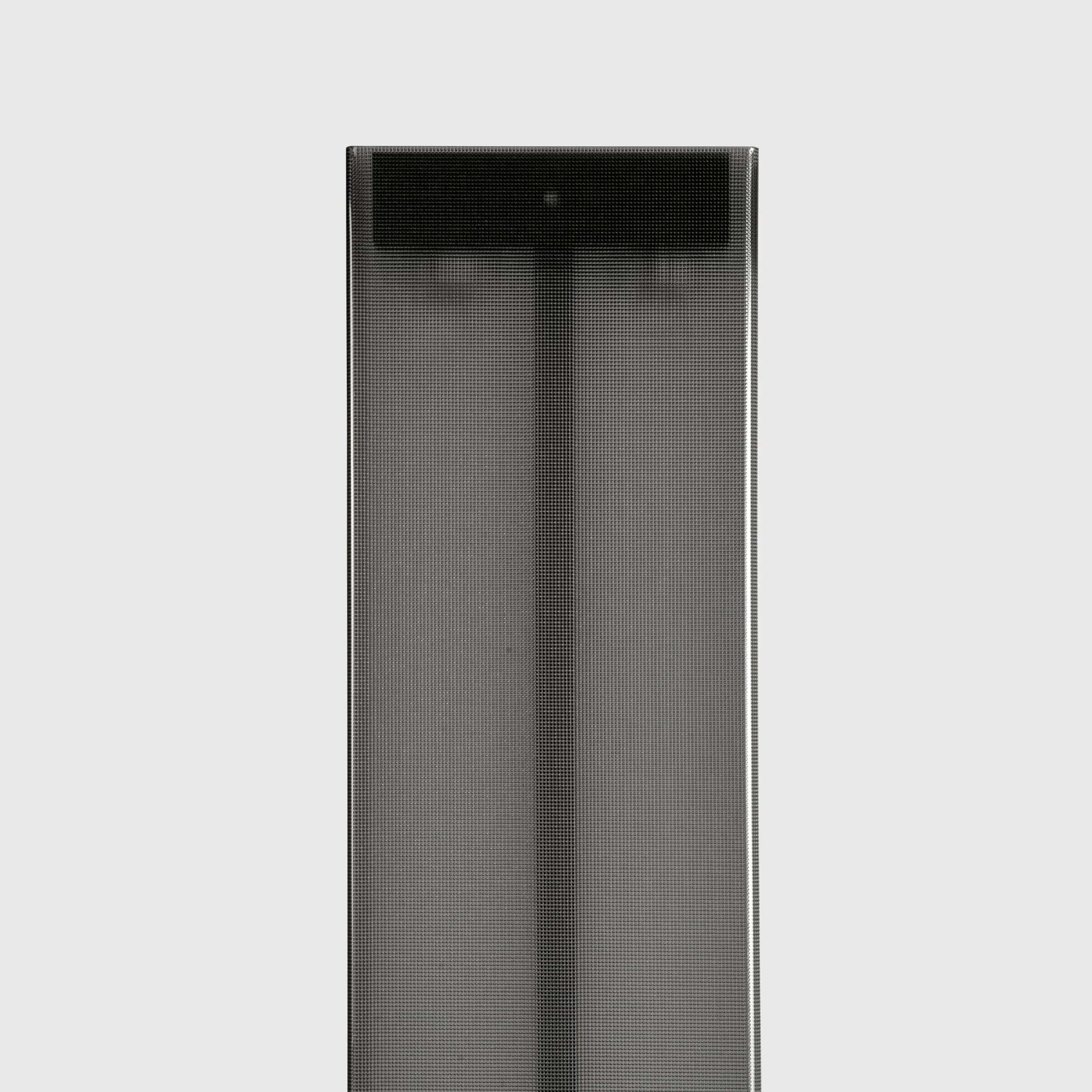 Top of the Belux Twilight floor lamp in black, structured acrylic glass column, switched off