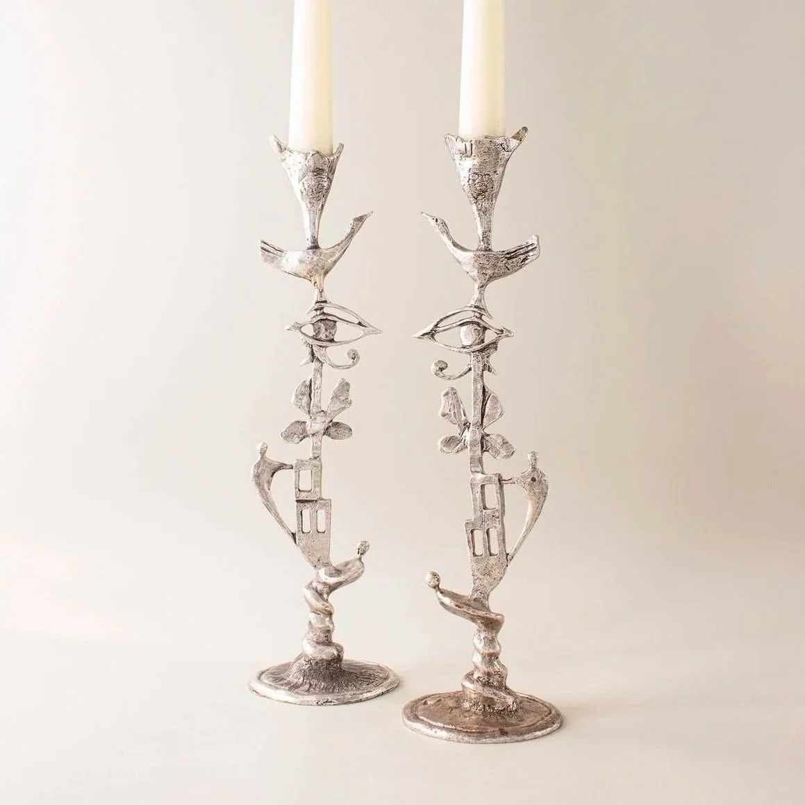 Surrealist-inspired artistic candle holders for luxury interior decoration