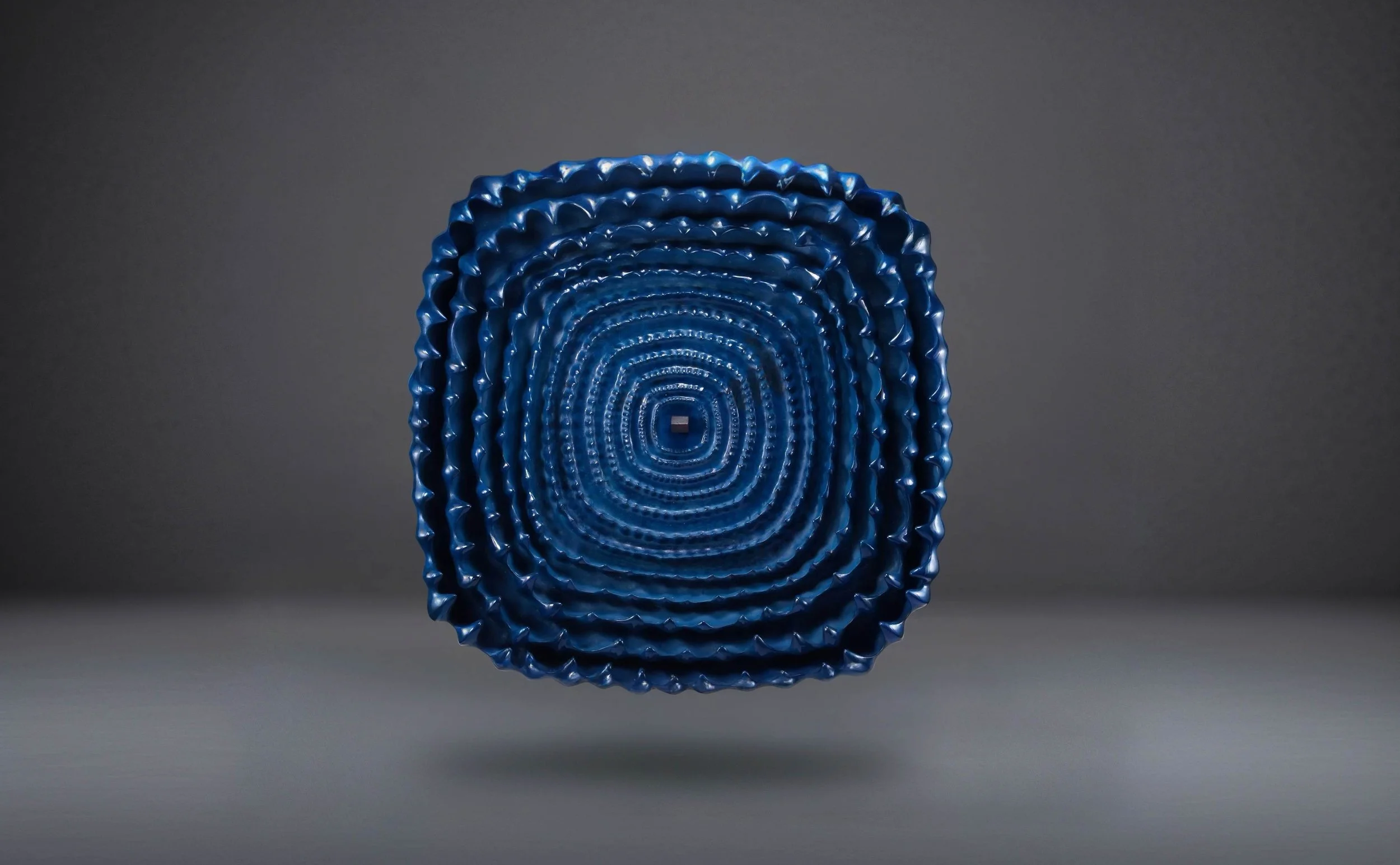 Contemporary Chinese lacquer artwork with sculptural surface