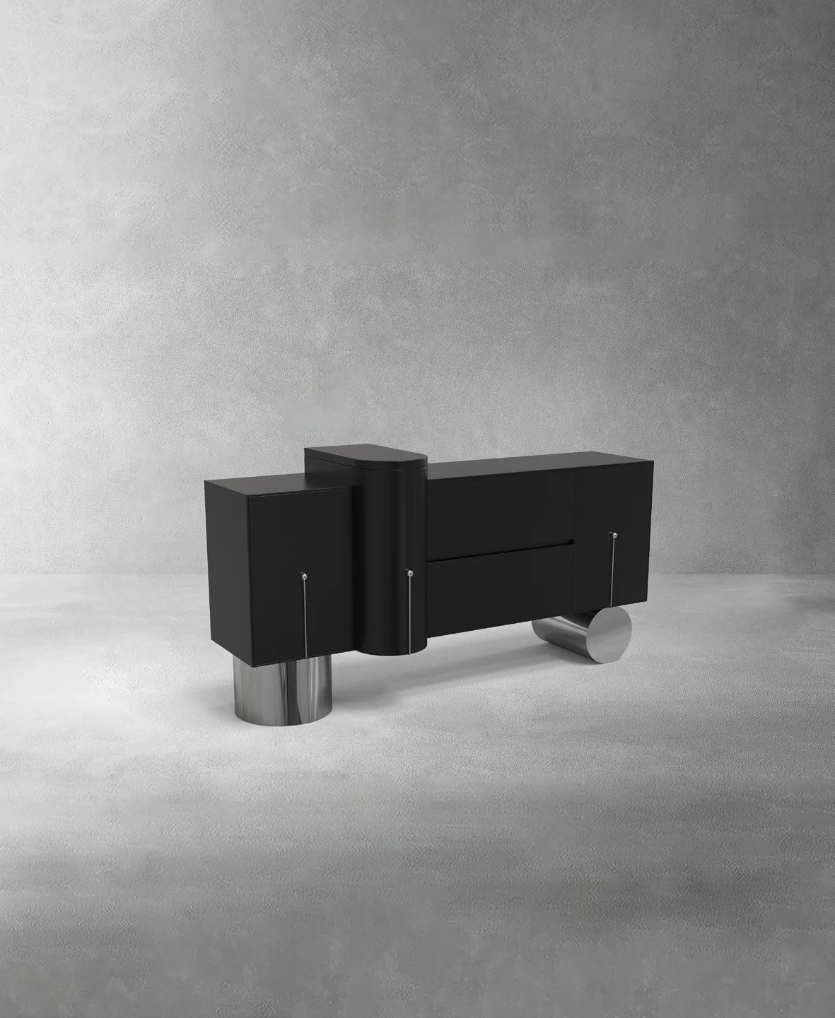 Modern collectible design sideboard with glossy lacquer finish