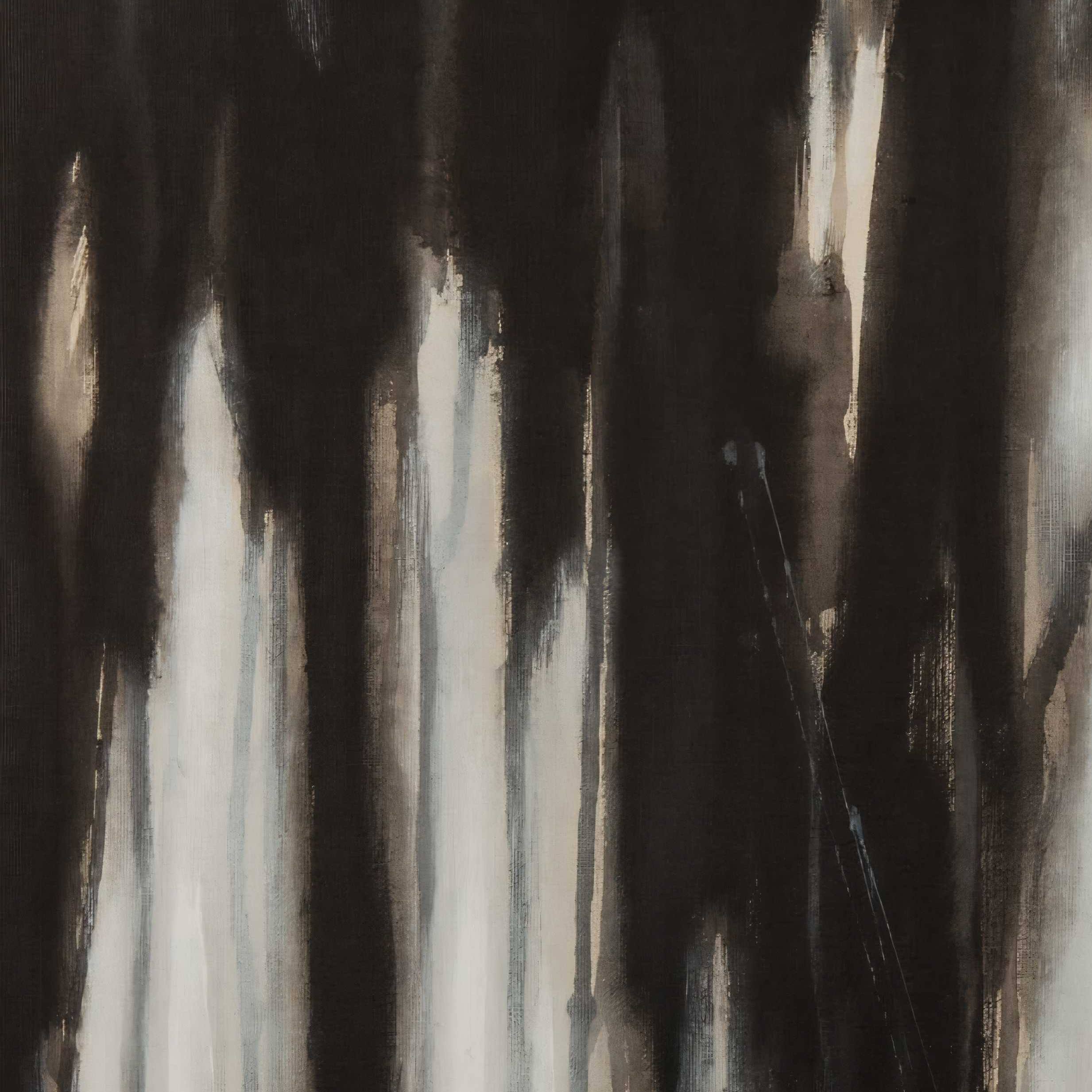 Acrylic on canvas abstract artwork with black and light contrasts