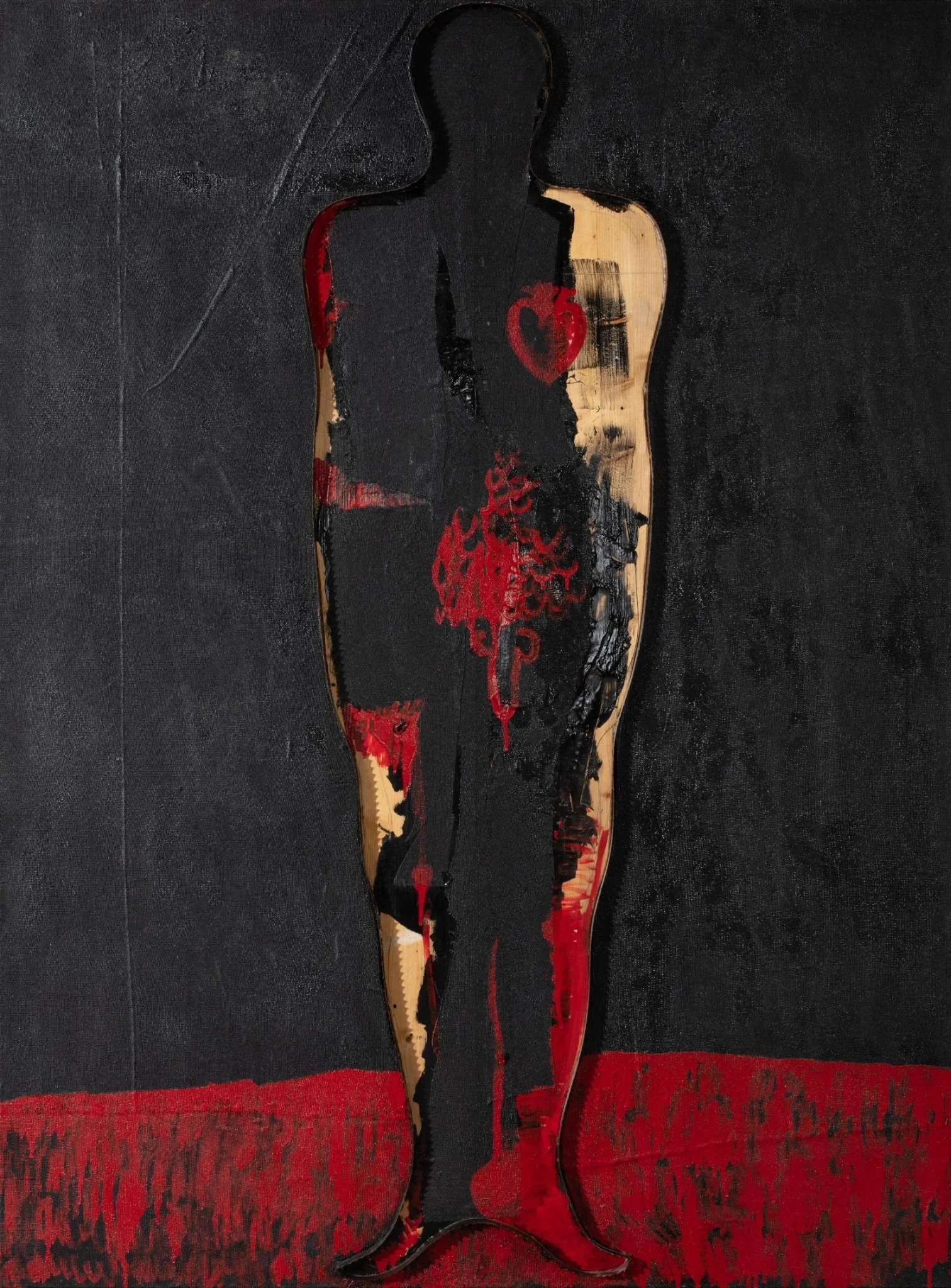 Chen Wencai sculptural artwork with human silhouette form