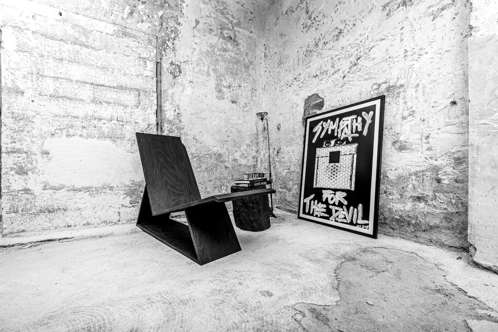 Black carbonized wood lounge chair Chloe by Minimal Studio exhibited at EAST WEST SPACE collectible design showroom