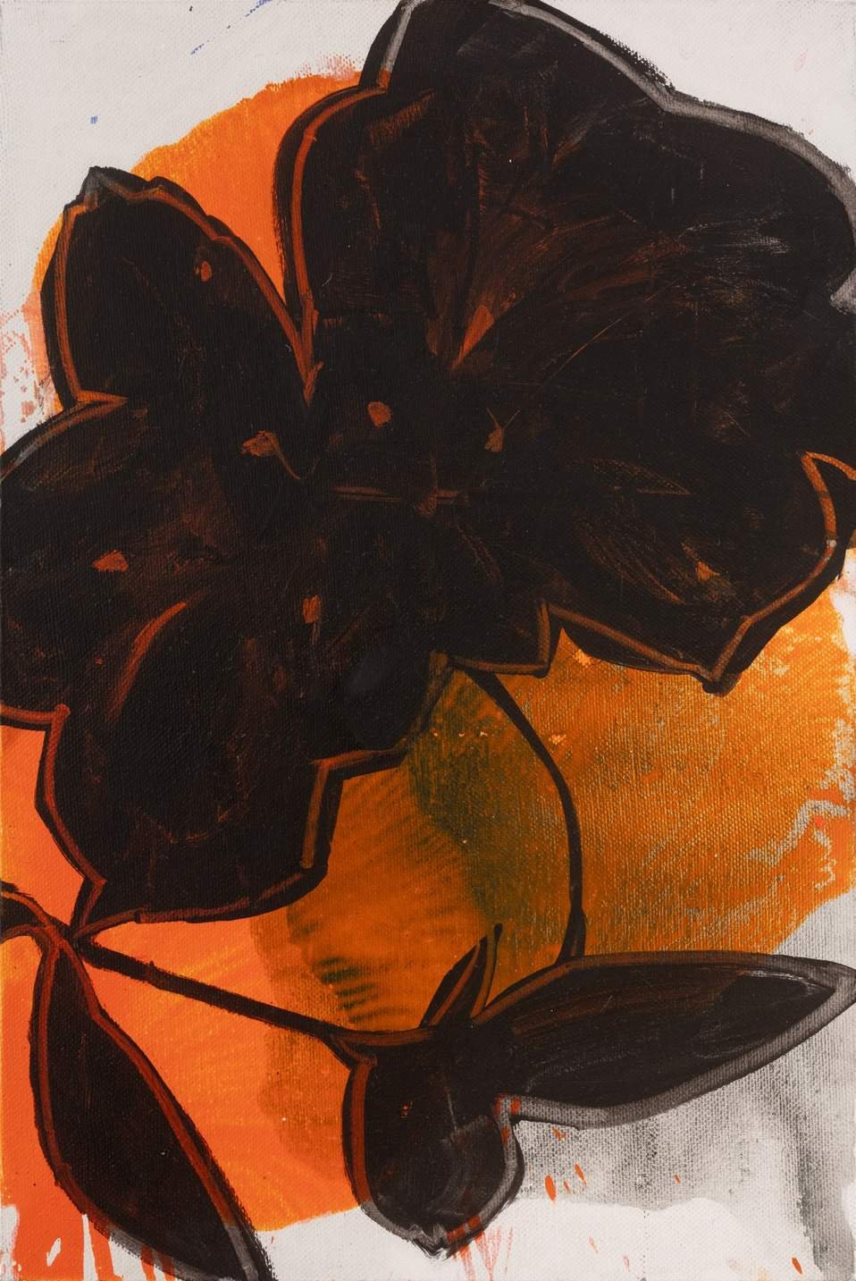 Contemporary floral minimalism by Bian Jing, acrylic on canvas, EAST WEST contemporary art gallery Europe
