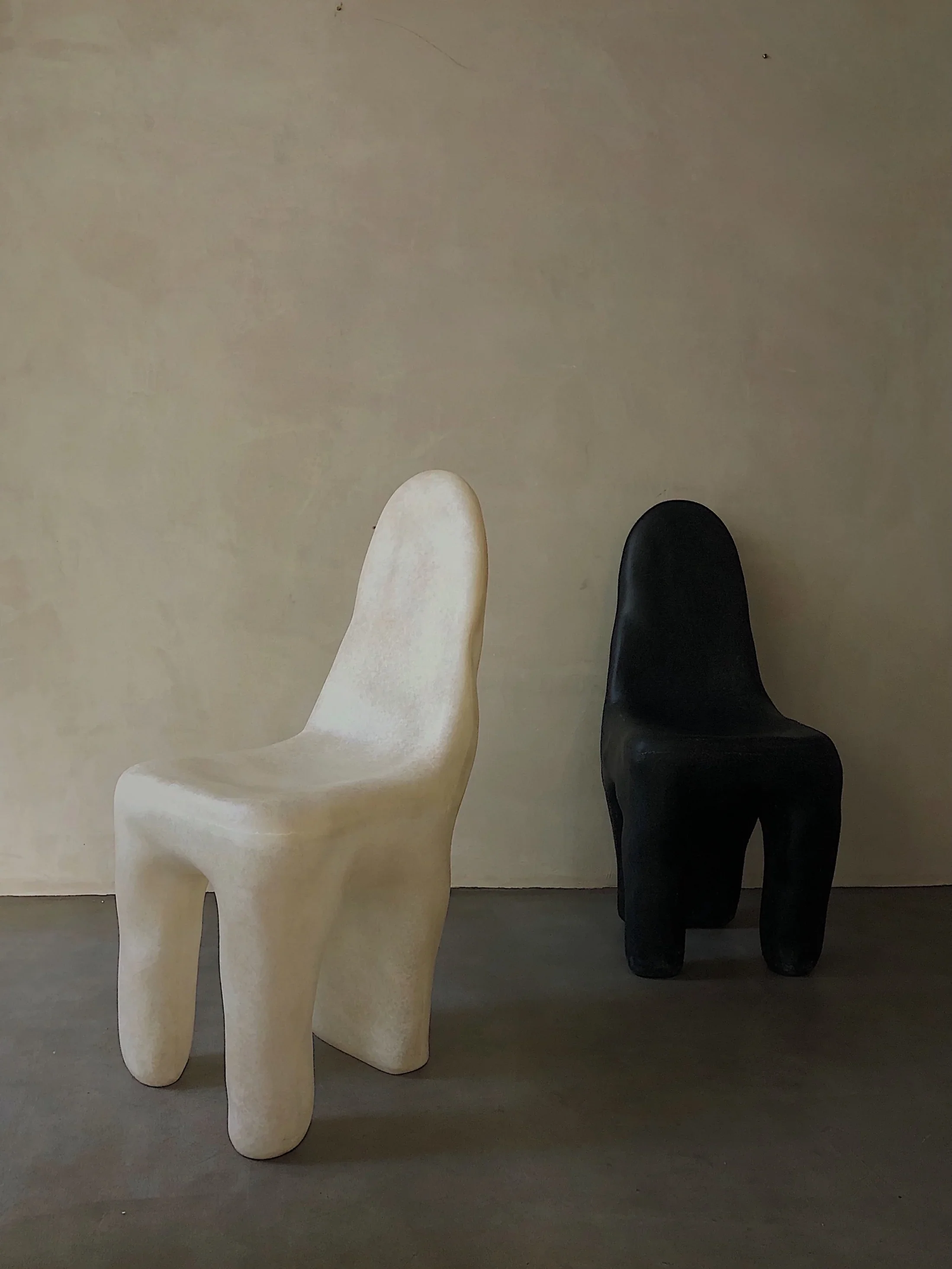 high end sculptural resin chair collectible furniture by Kar Studio Playdough Chair