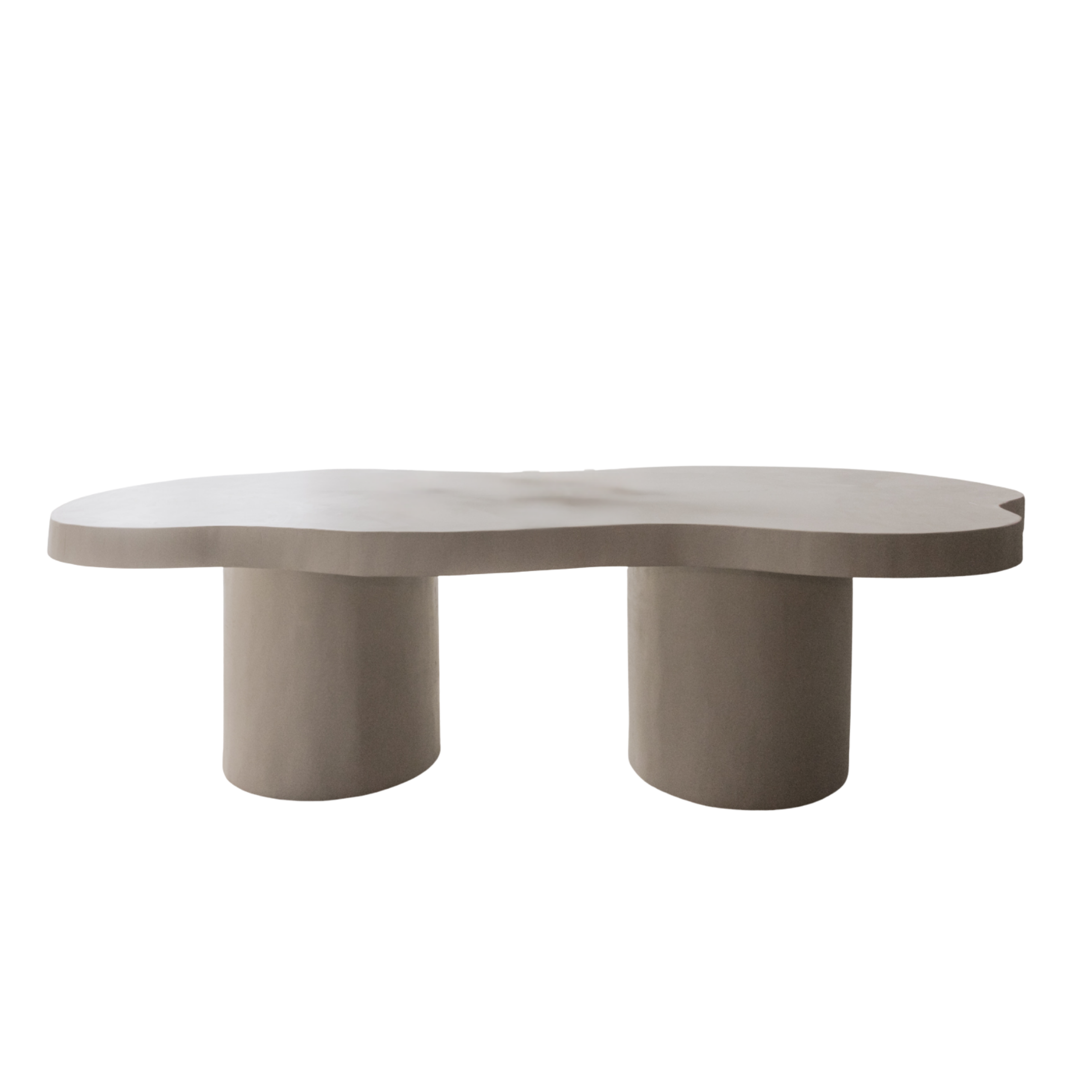 Curvae Table by ITS A MOOD, organic sculptural table with cloud-shaped top and pedestal legs, BLANCONEGRO BARCELONA