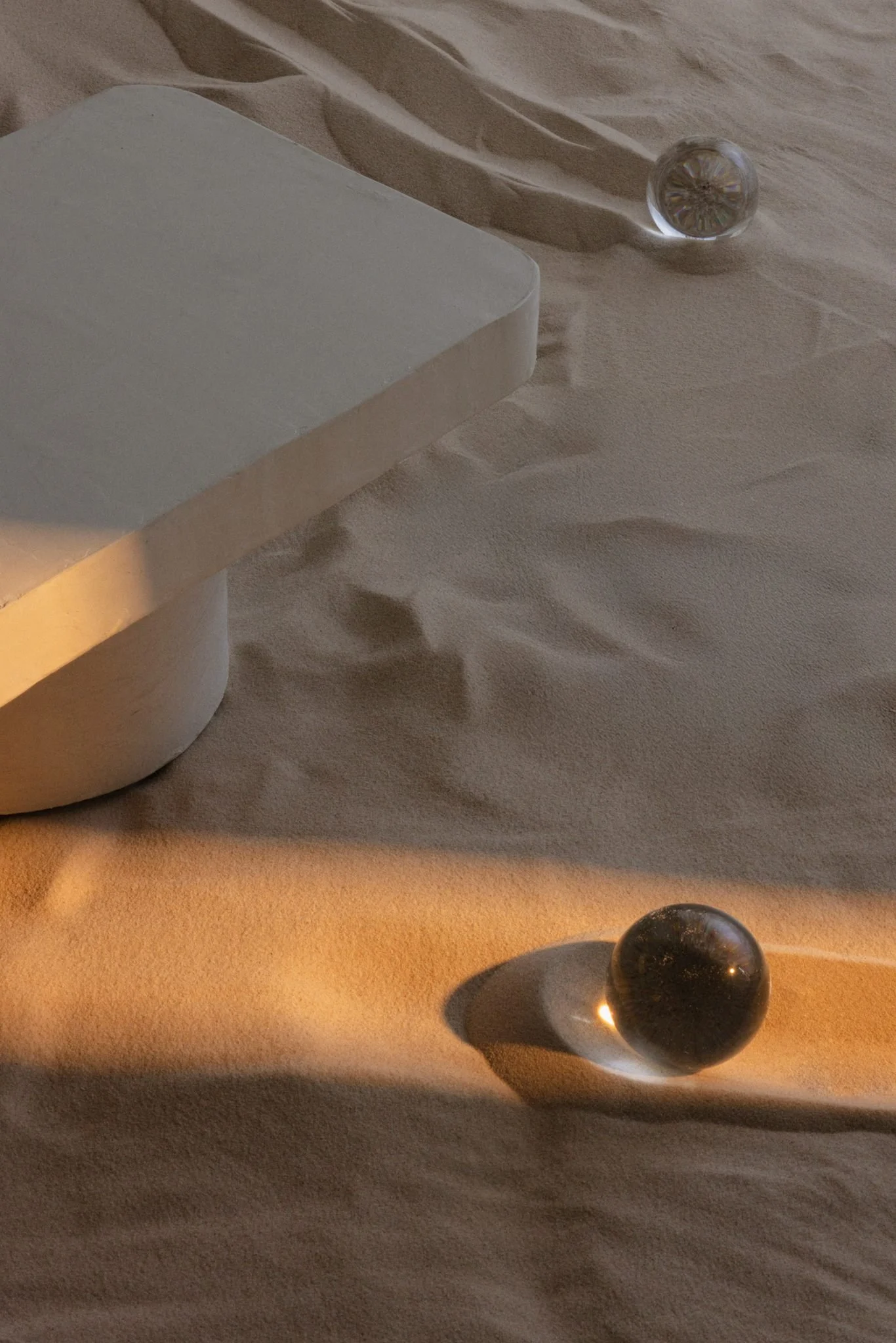 Collectible design coffee table by ITS A MOOD handcrafted in microcement for EAST WEST SPACE