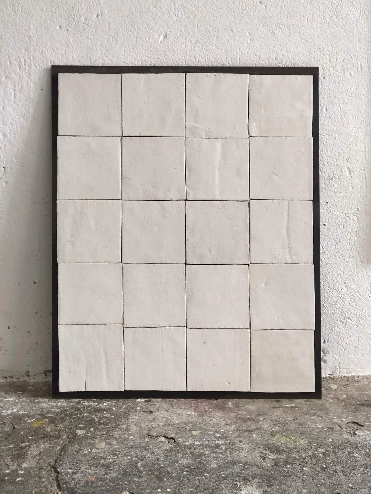 Detail of Pure 5.1 ceramic wall sculpture by Yoyo Balagué exhibited at EAST WEST SPACE Art Gallery