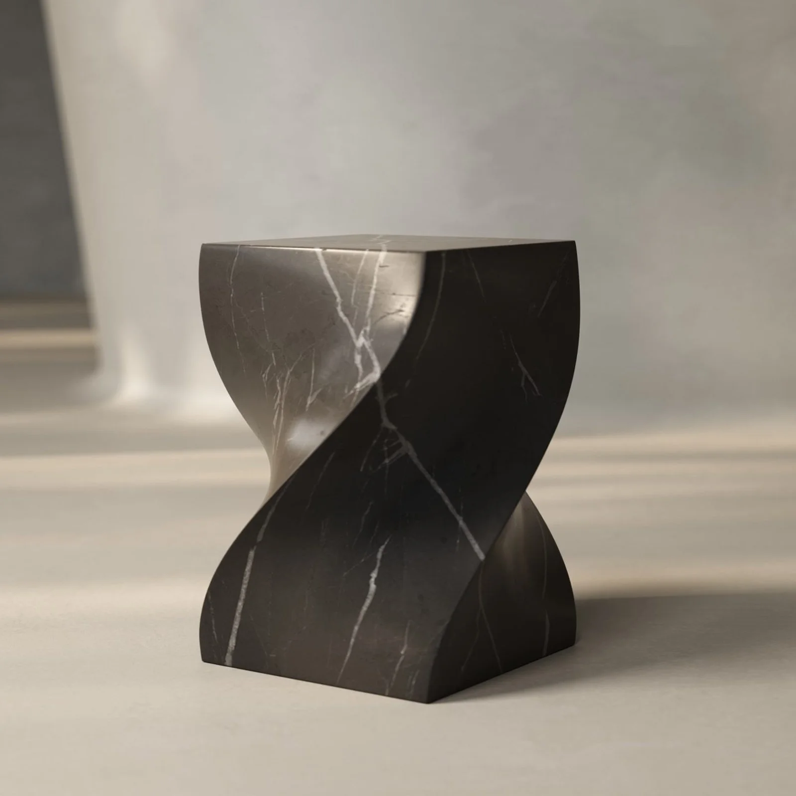 Collectible marble design piece Soul Pull Up by Verónica Mar, contemporary sculptural furniture at EAST WEST SPACE showroom.