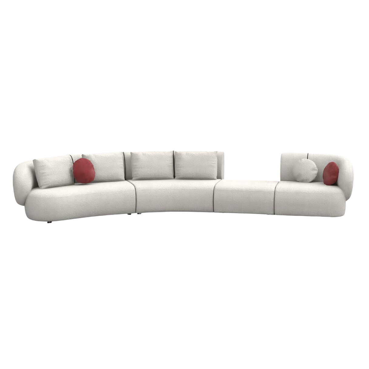 Kardashian Modular Sofa by Precious Home, curved design seating by Gary Zeng — EAST WEST SPACE